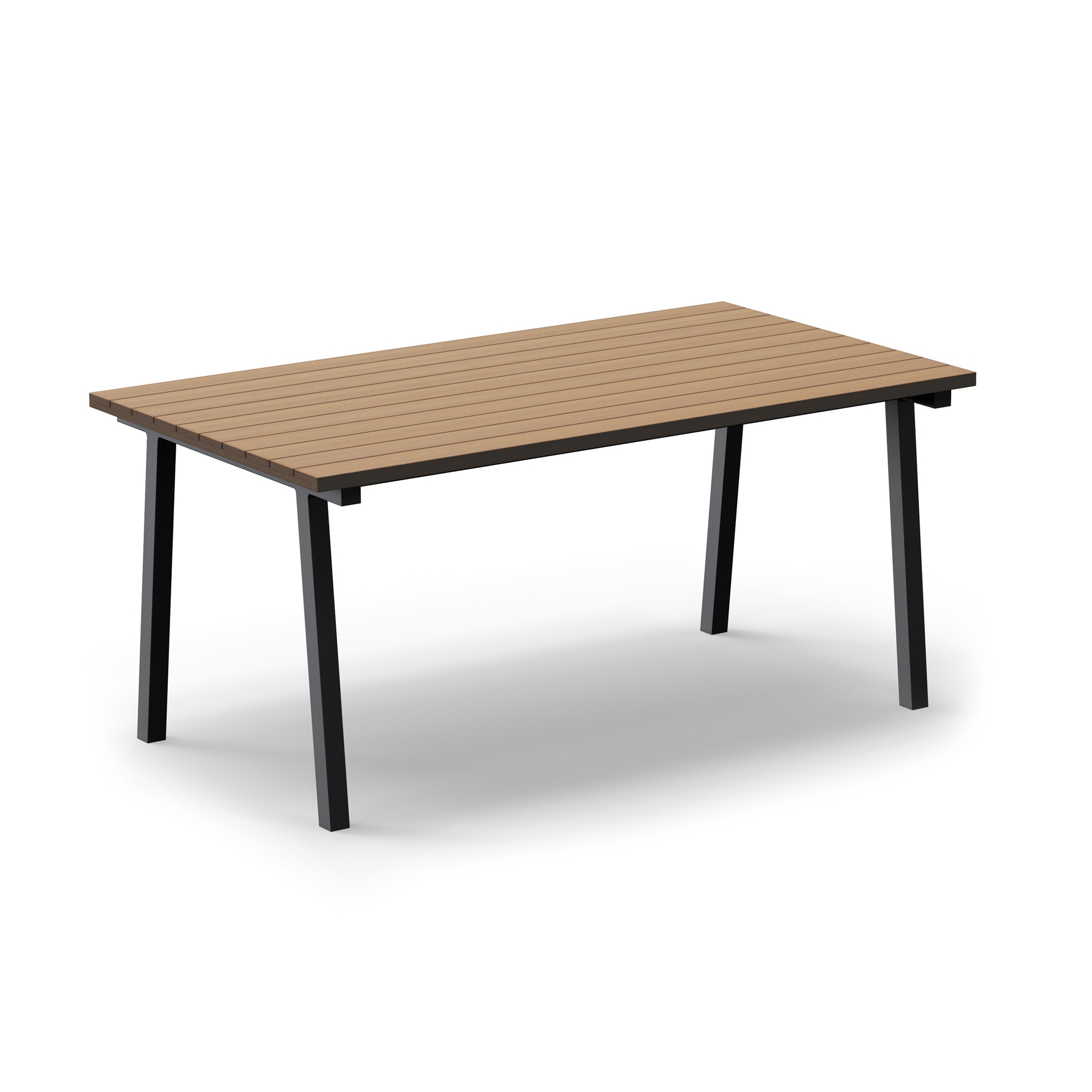 Display product Mornington Table B with Natural Slatted Solid Teak Top from manufacturer VUUE
