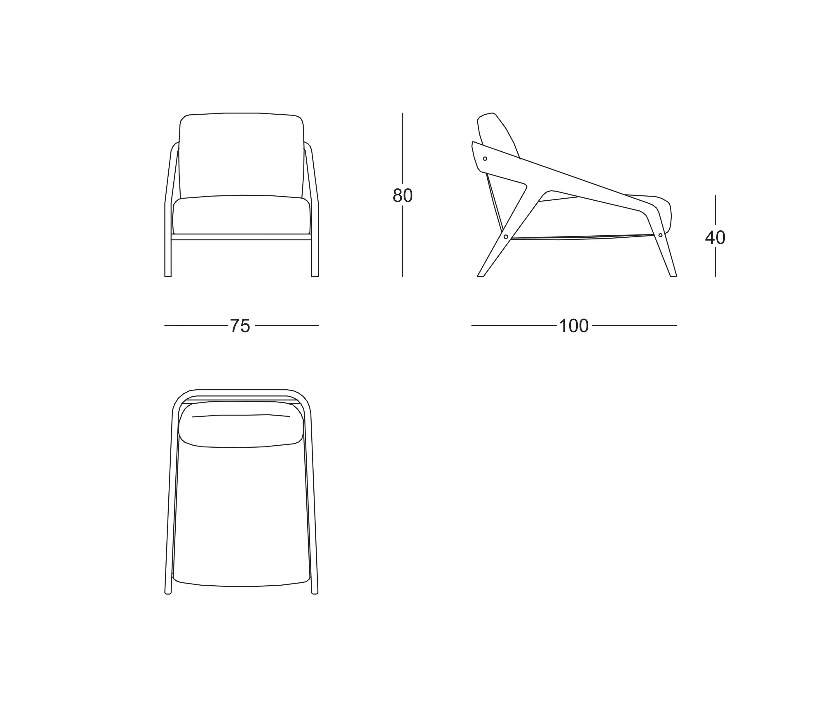 black tie - Frisè Armchair