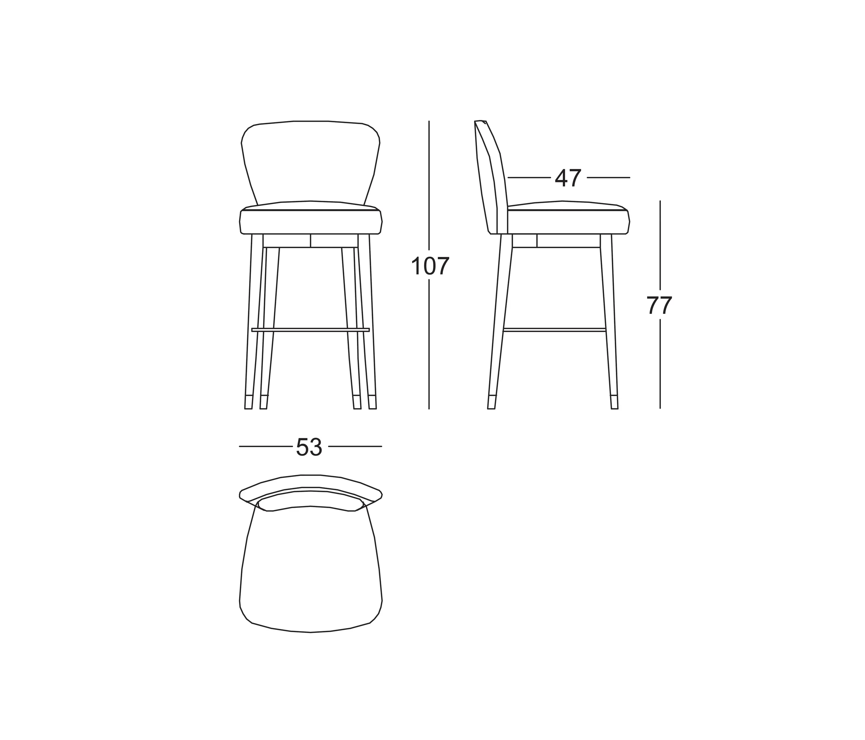 black tie - Olivia Stool