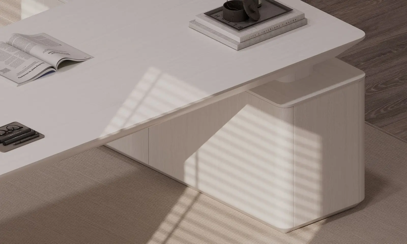 Nowy Styl - eRange managerial desk with sideboard