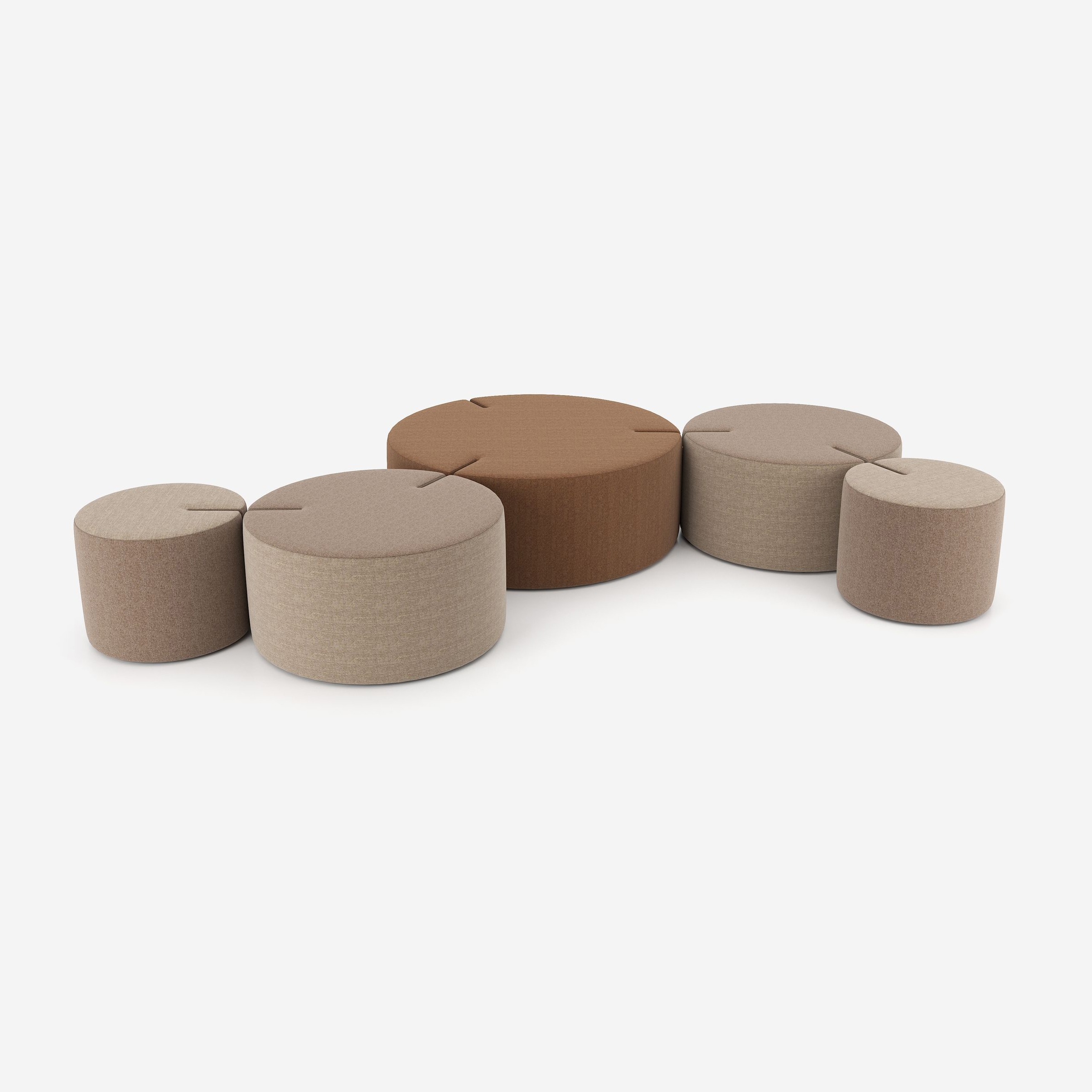 Display product Tri.ply modular system set of pouffes from manufacturer Nowy Styl