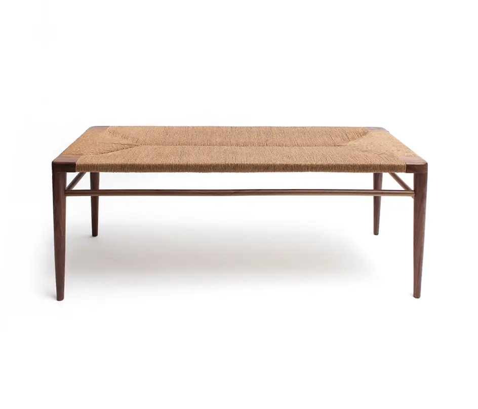 Smilow Design - Woven Rush Bench