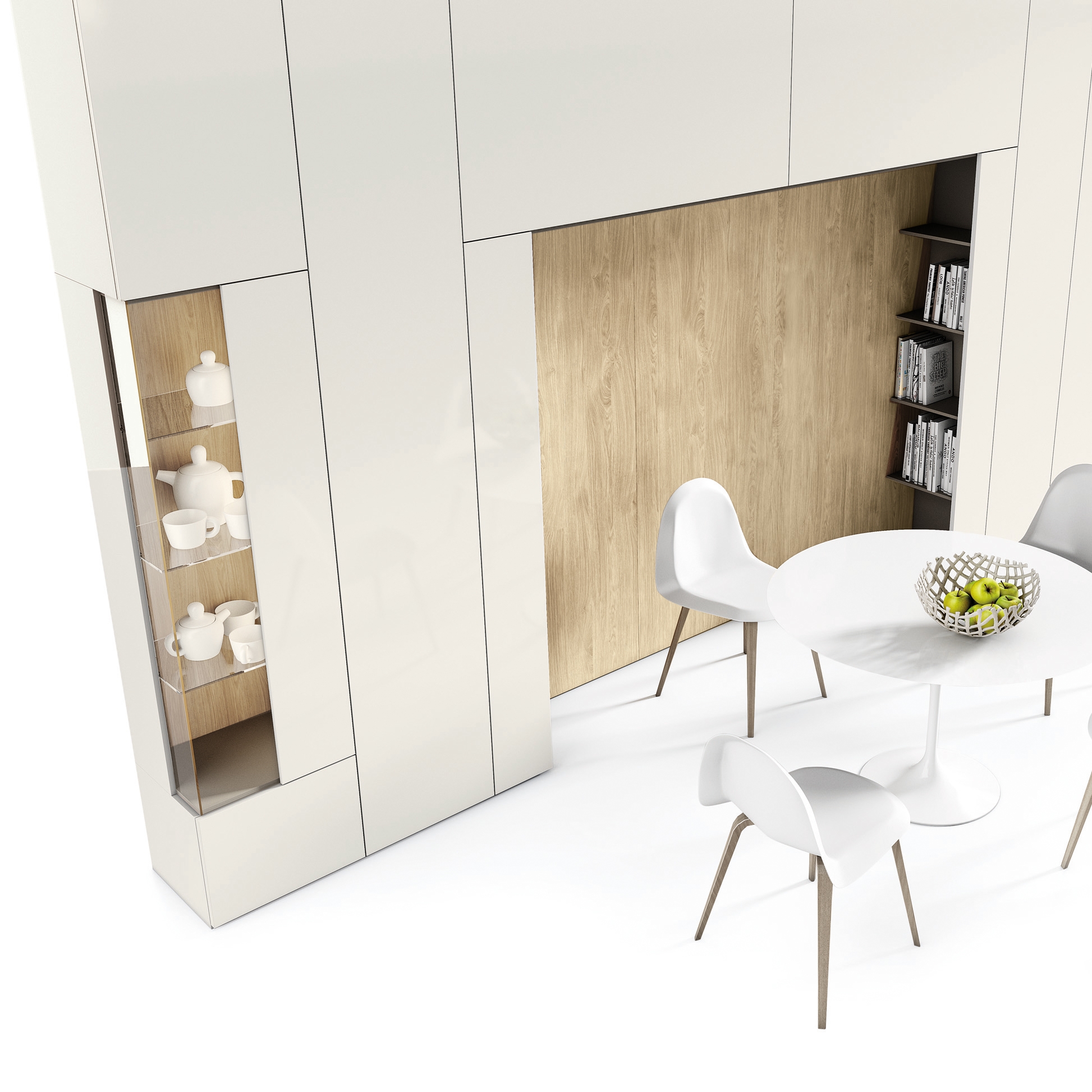 Mostra il prodotto Roomy | modulo vetrina + nicchia + sette ante del produttore CACCARO