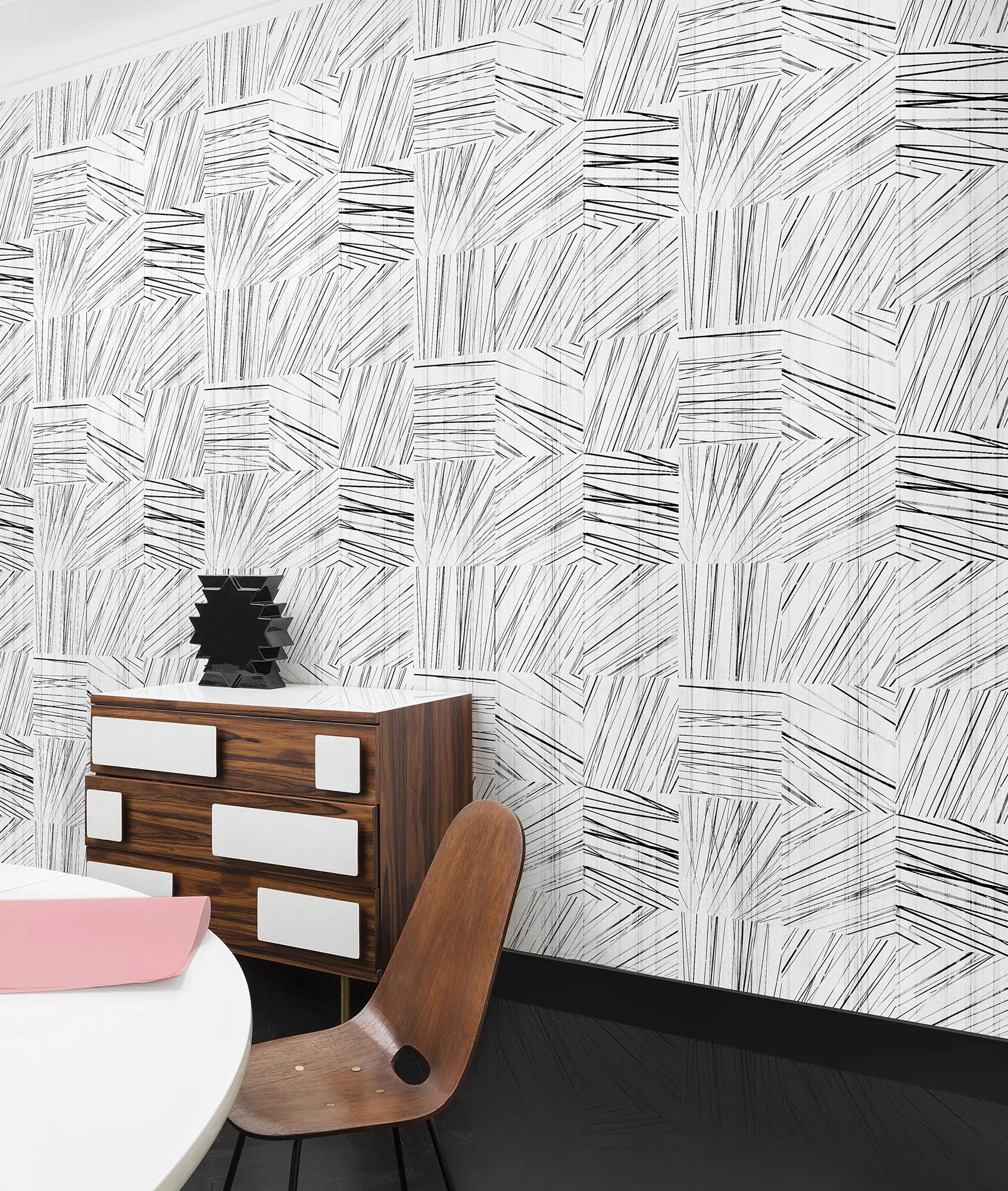 LONDONART - Abstract Stripe Dark