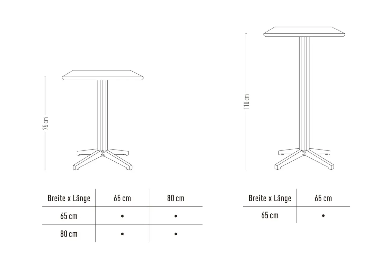 Jan Cray - Te | bistro table, angular