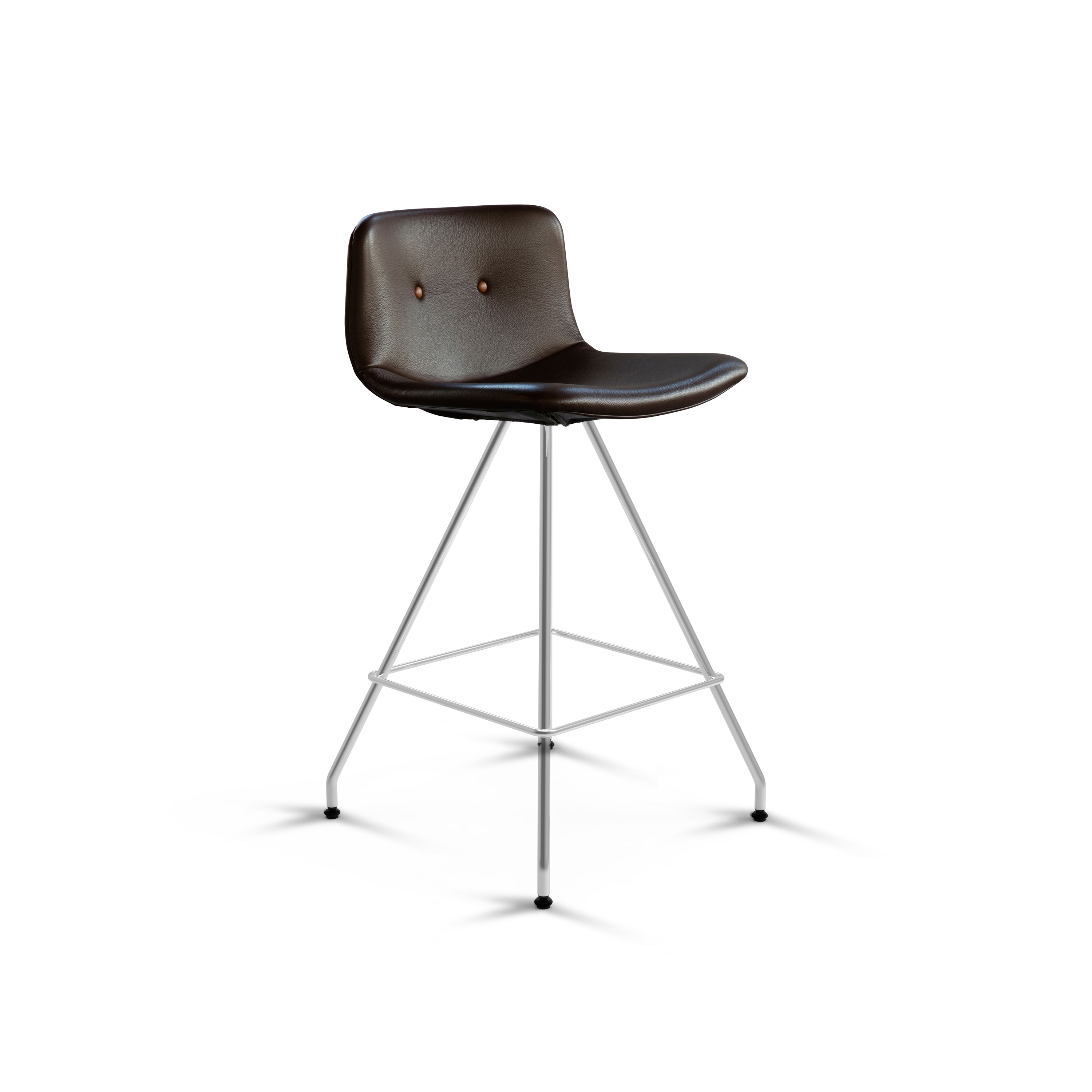 Produkt Primum Bar Stool Low chrome base des Herstellers Bent Hansen anzeigen