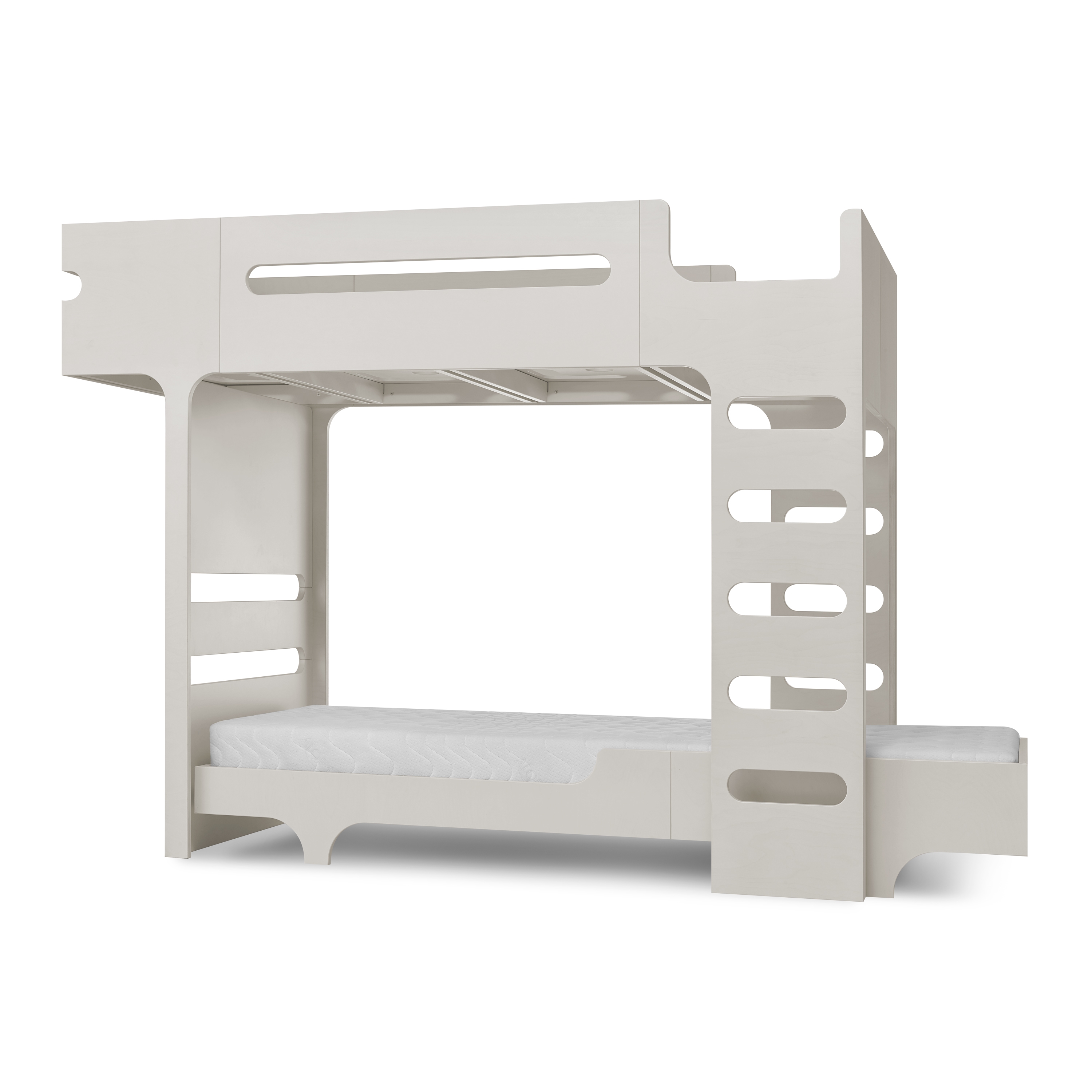 F&A bed - set for 2 kids - whitewash