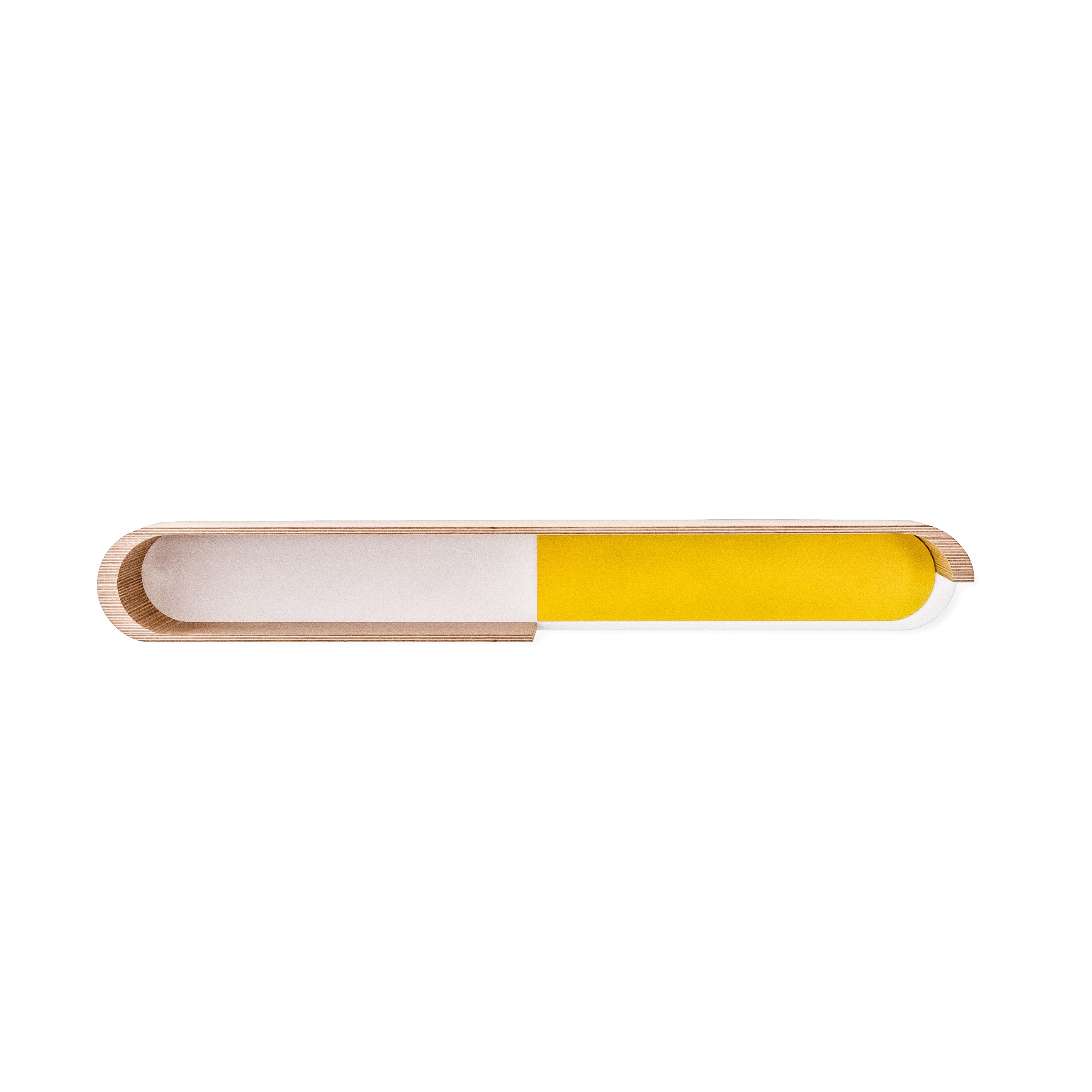 S shelf - natural, yellow metal