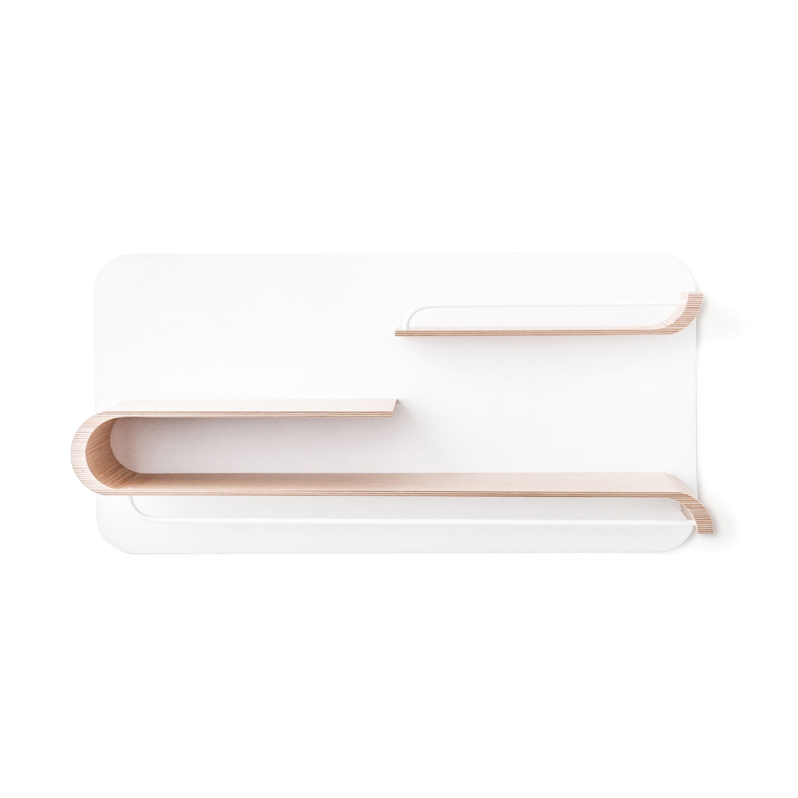 L shelf - natural, white metal
