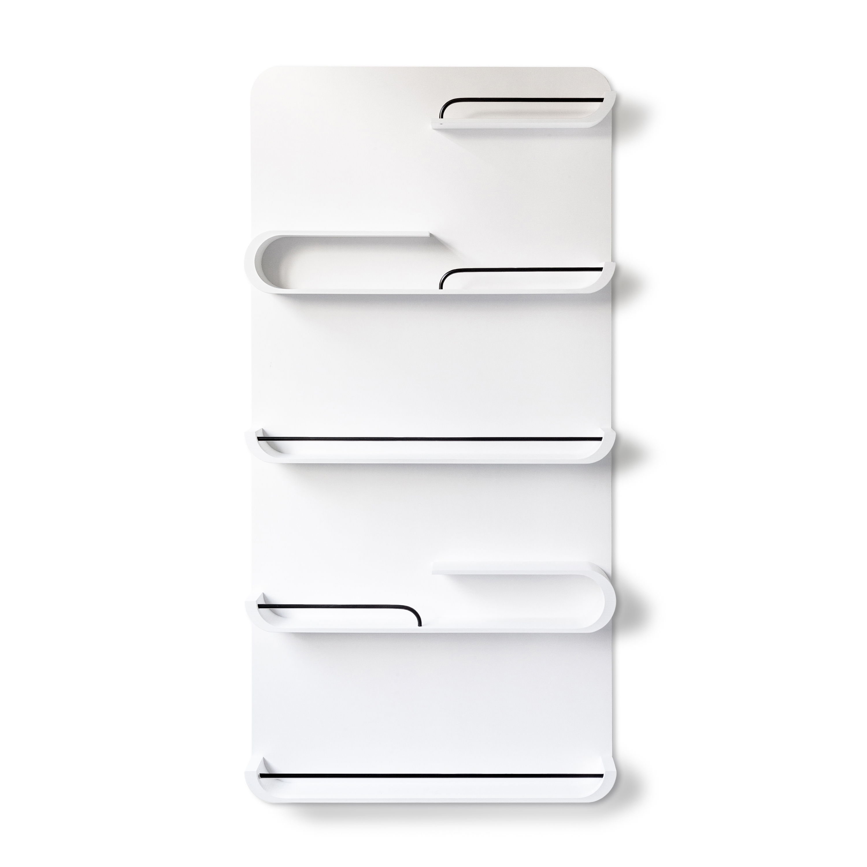 XL shelf - white, black metal