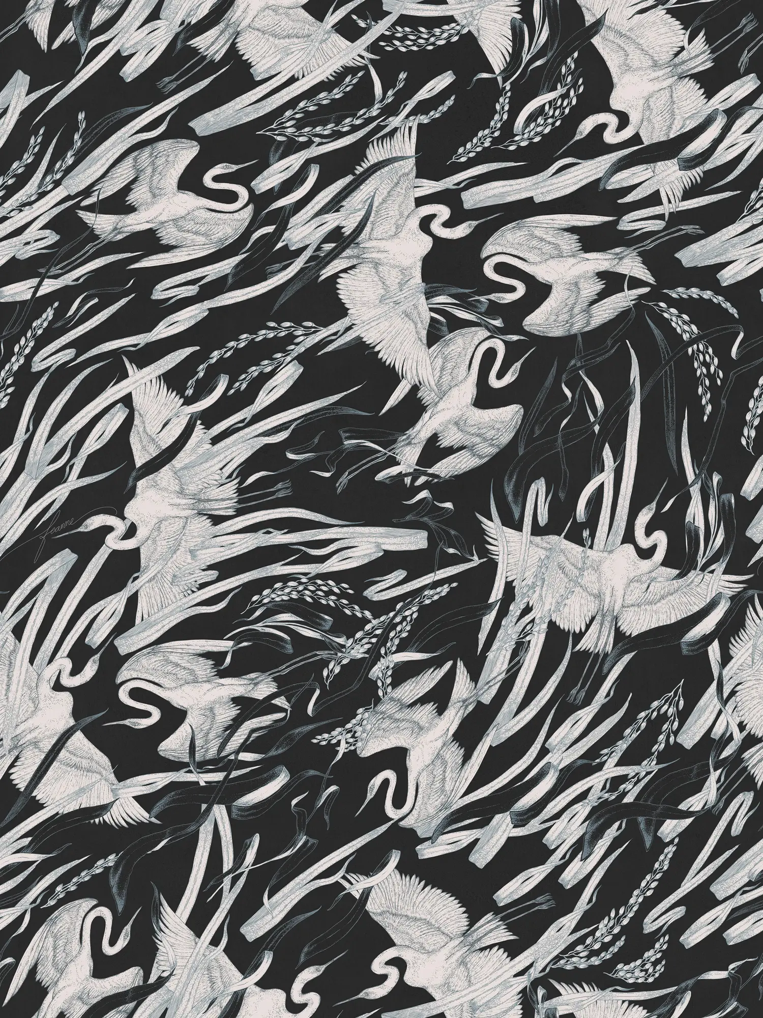 TECNOGRAFICA - Egrets Black