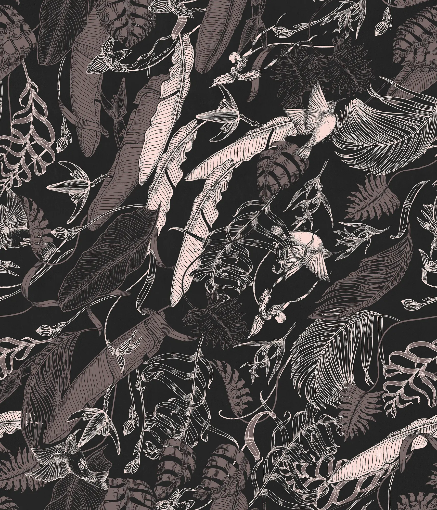 TECNOGRAFICA - Tropical Foliage Black