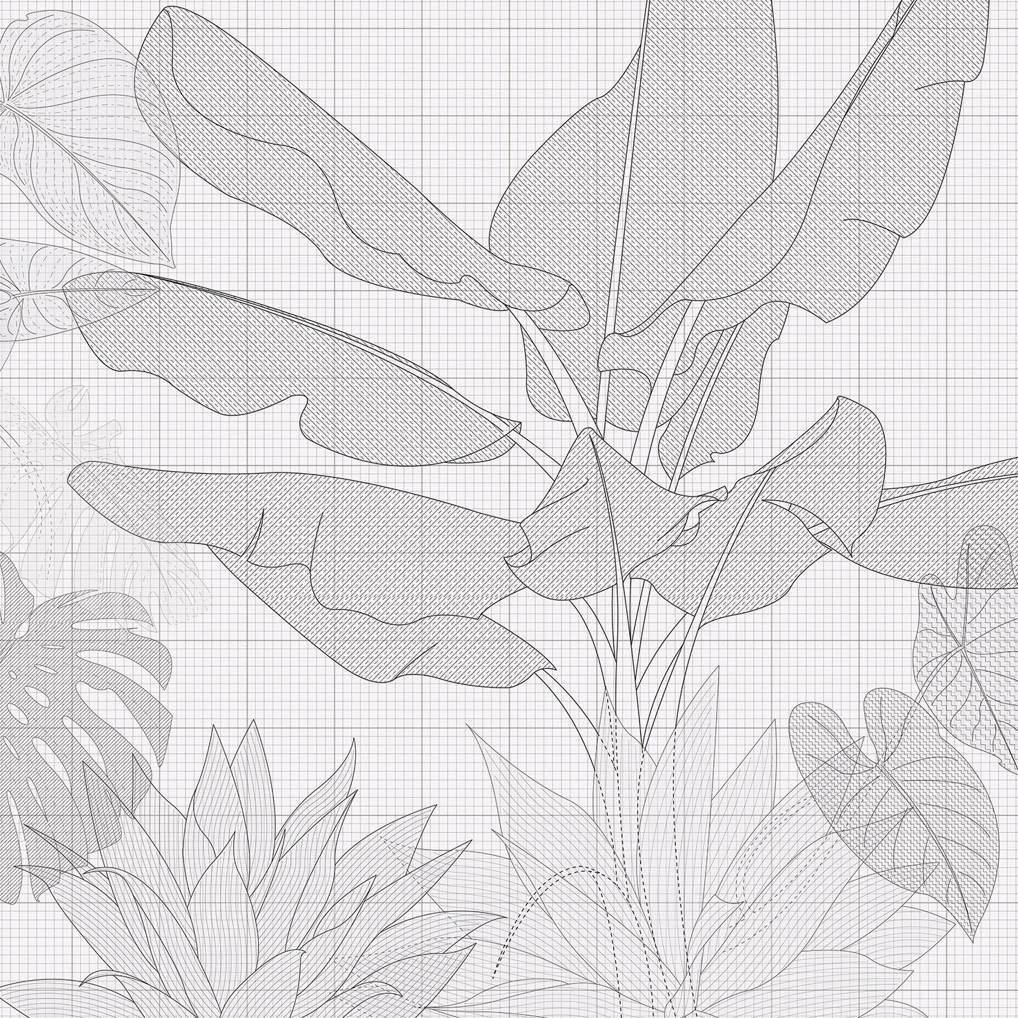 Digital Jungle White