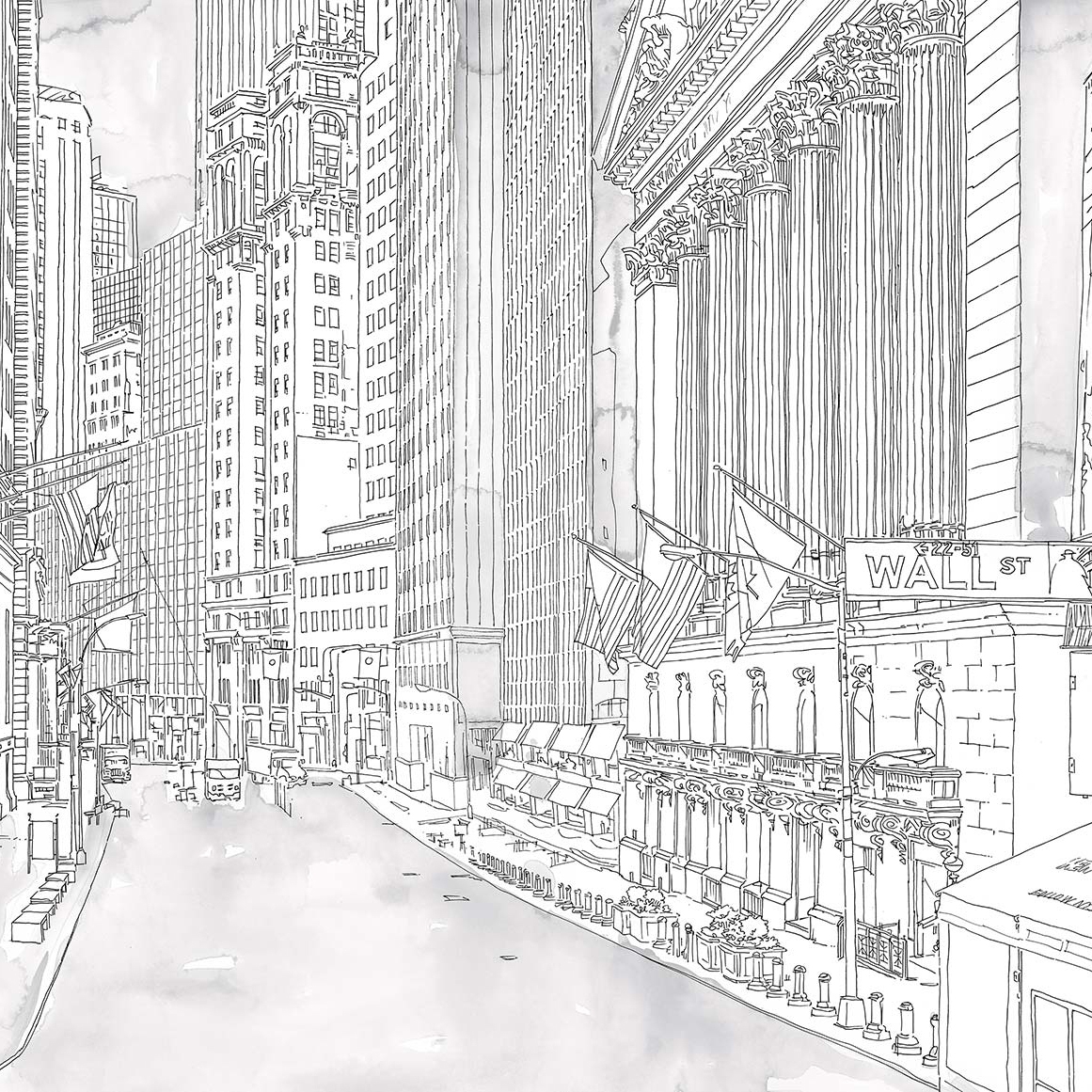 Mostrar el producto Wall Street Deserted 1 del fabricante TECNOGRAFICA