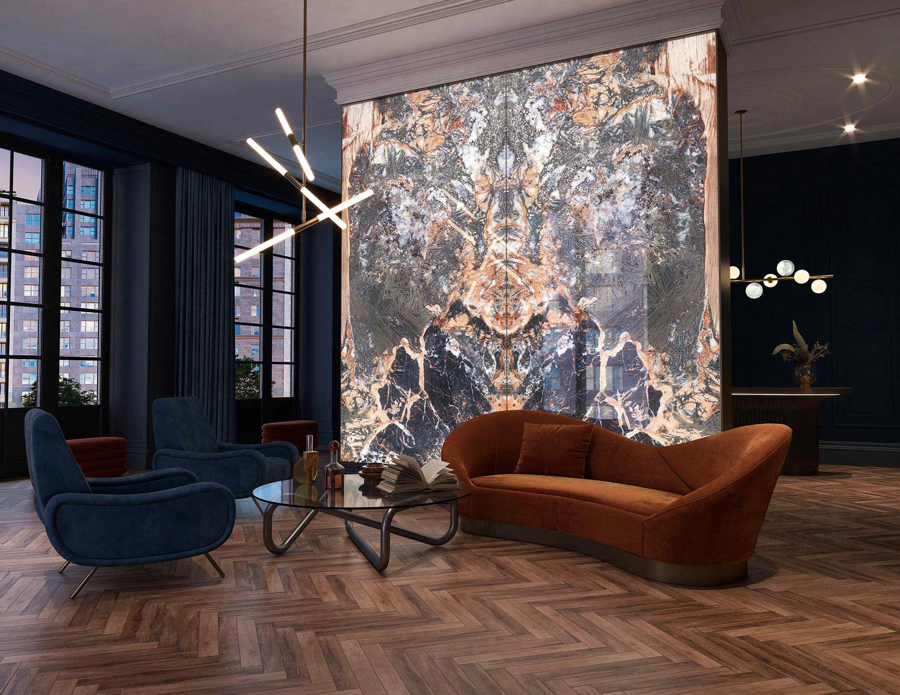 RIFT BLUE 1 - Decorative glass from TECNOGRAFICA | Architonic