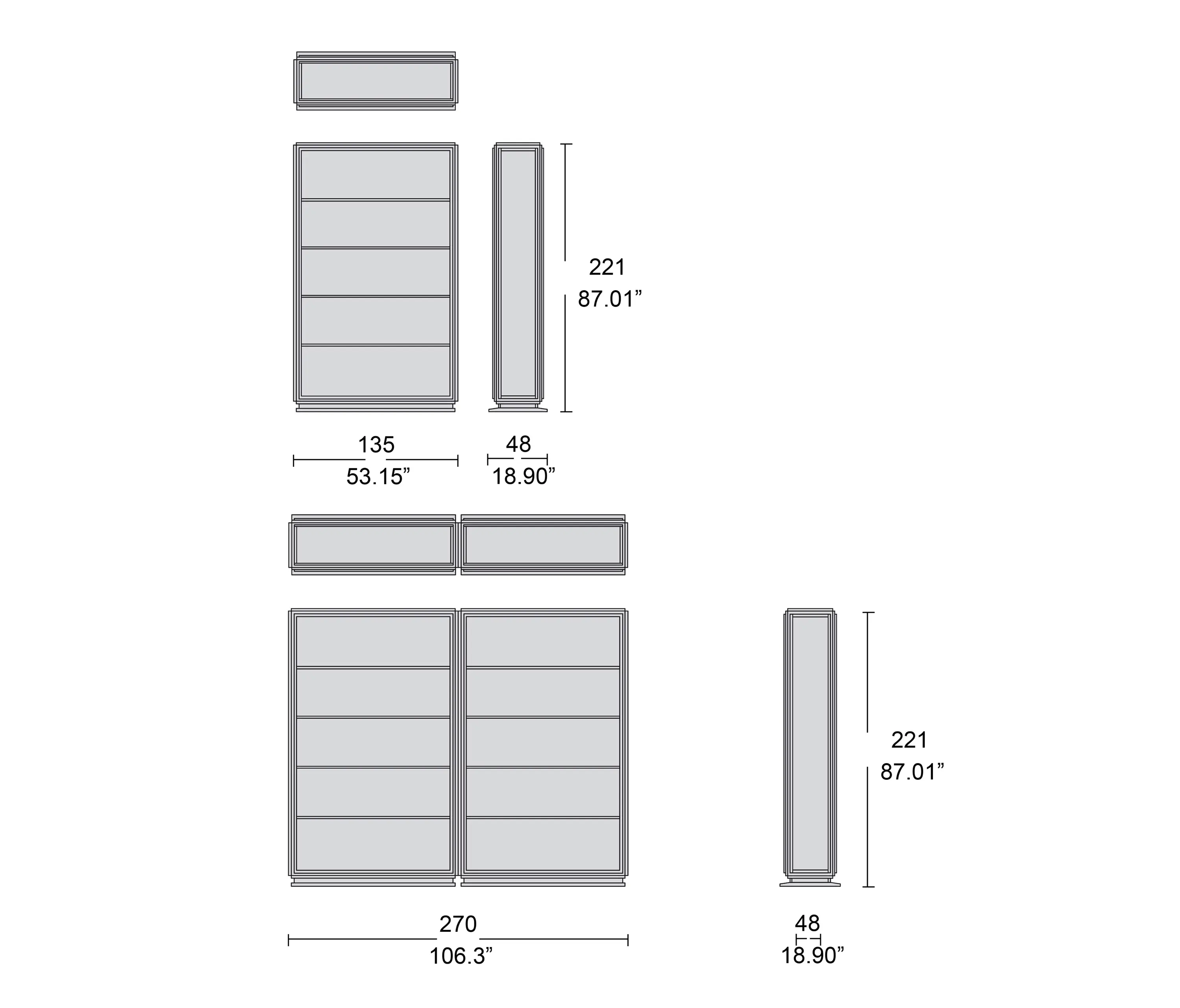 Tecni Nova - 4216/16 bibliotheksregale