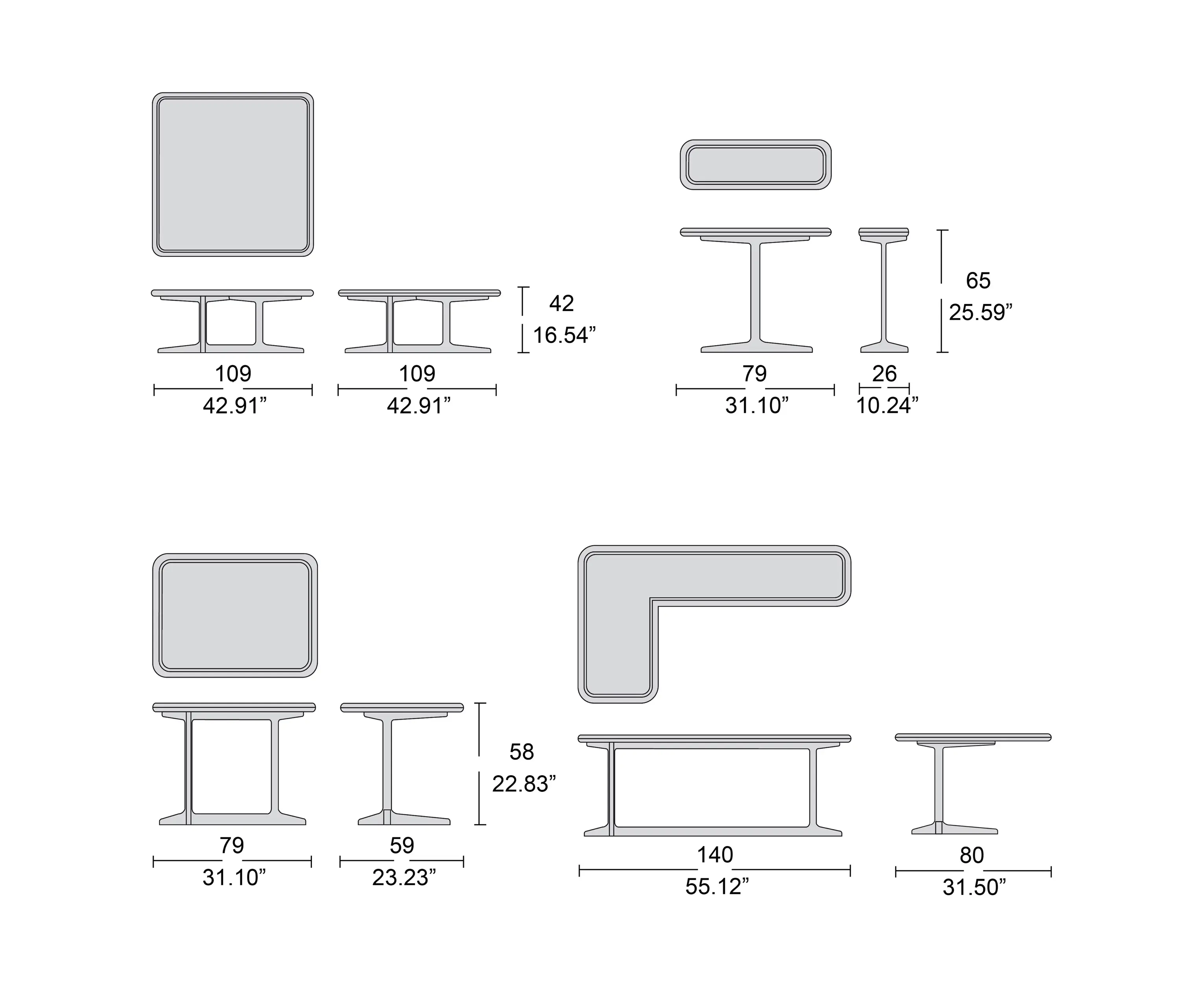 Tecni Nova - 4220/4 coffee tables