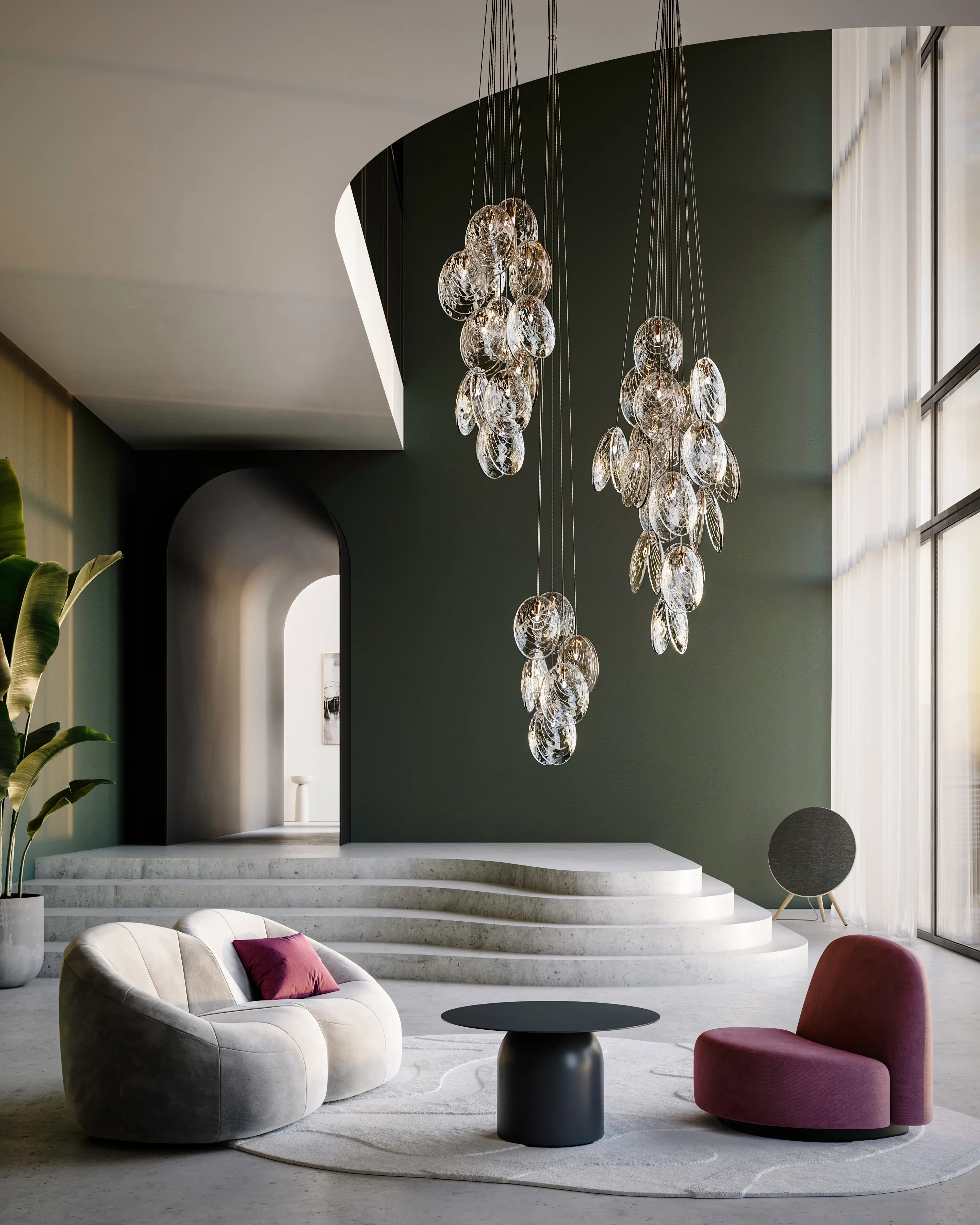 Bomma - MUSSELS chandelier of 9 pcs