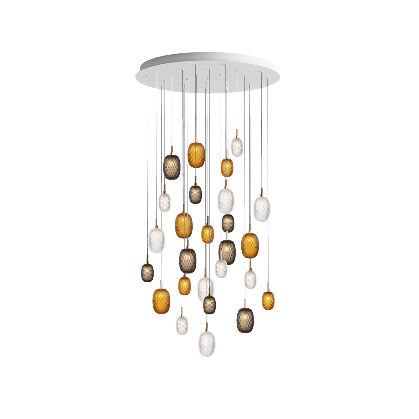 Mostra il prodotto Metamorphosis chandelier 26 pcs round del produttore Bomma