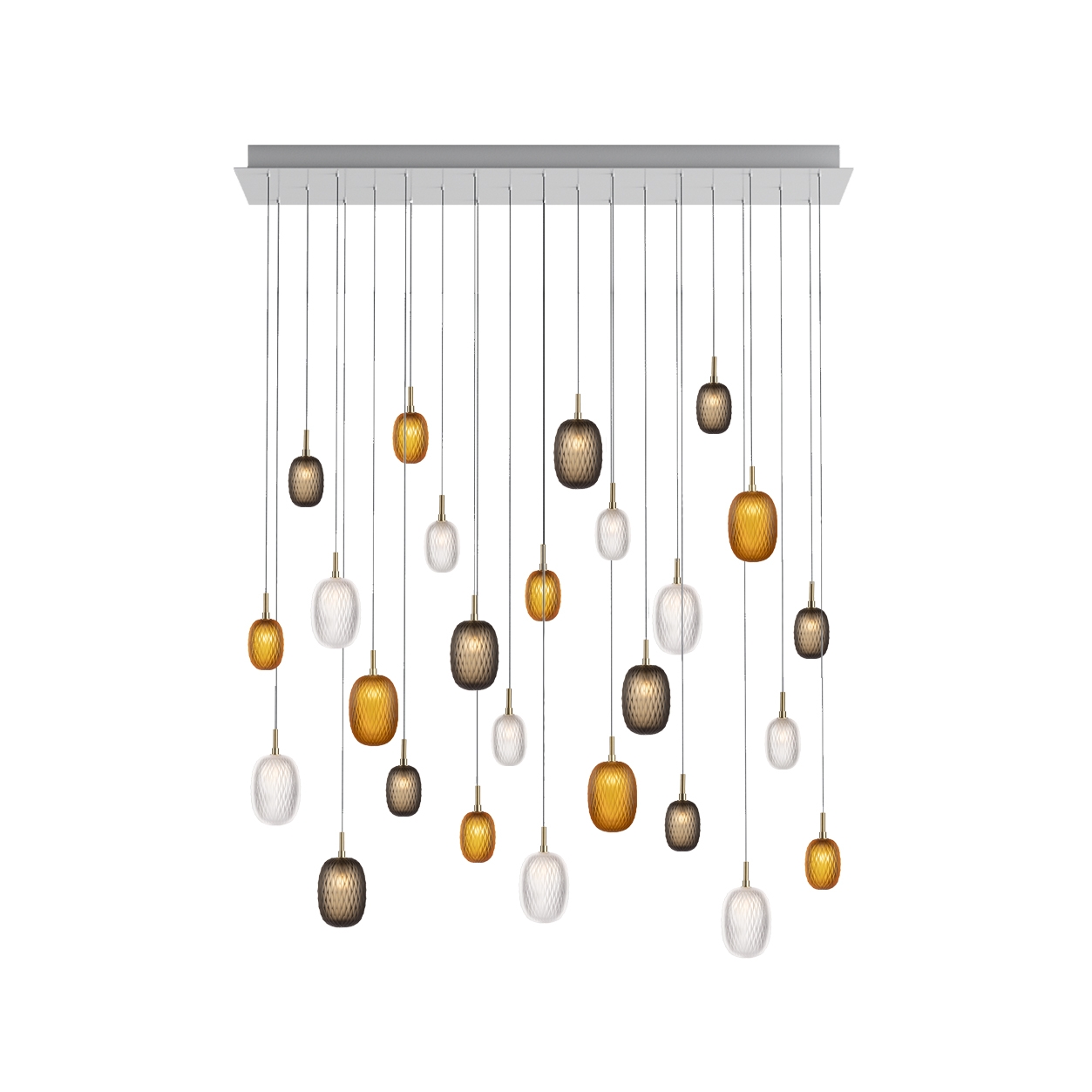 Mostra il prodotto Metamorphosis chandelier 26 pcs rectangular del produttore Bomma