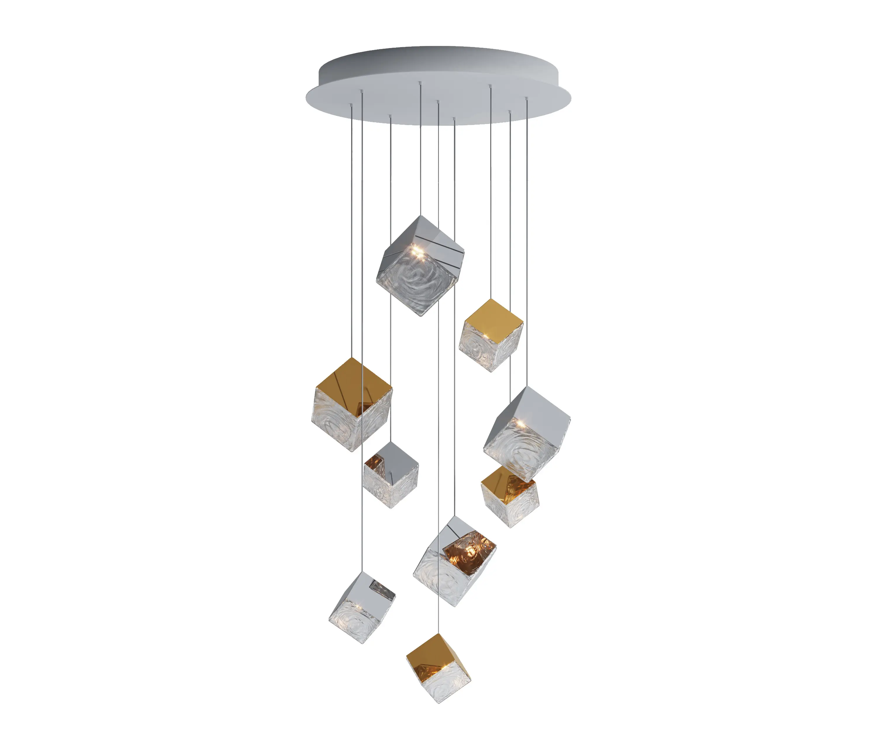 Bomma - PYRITE chandelier 9 pcs