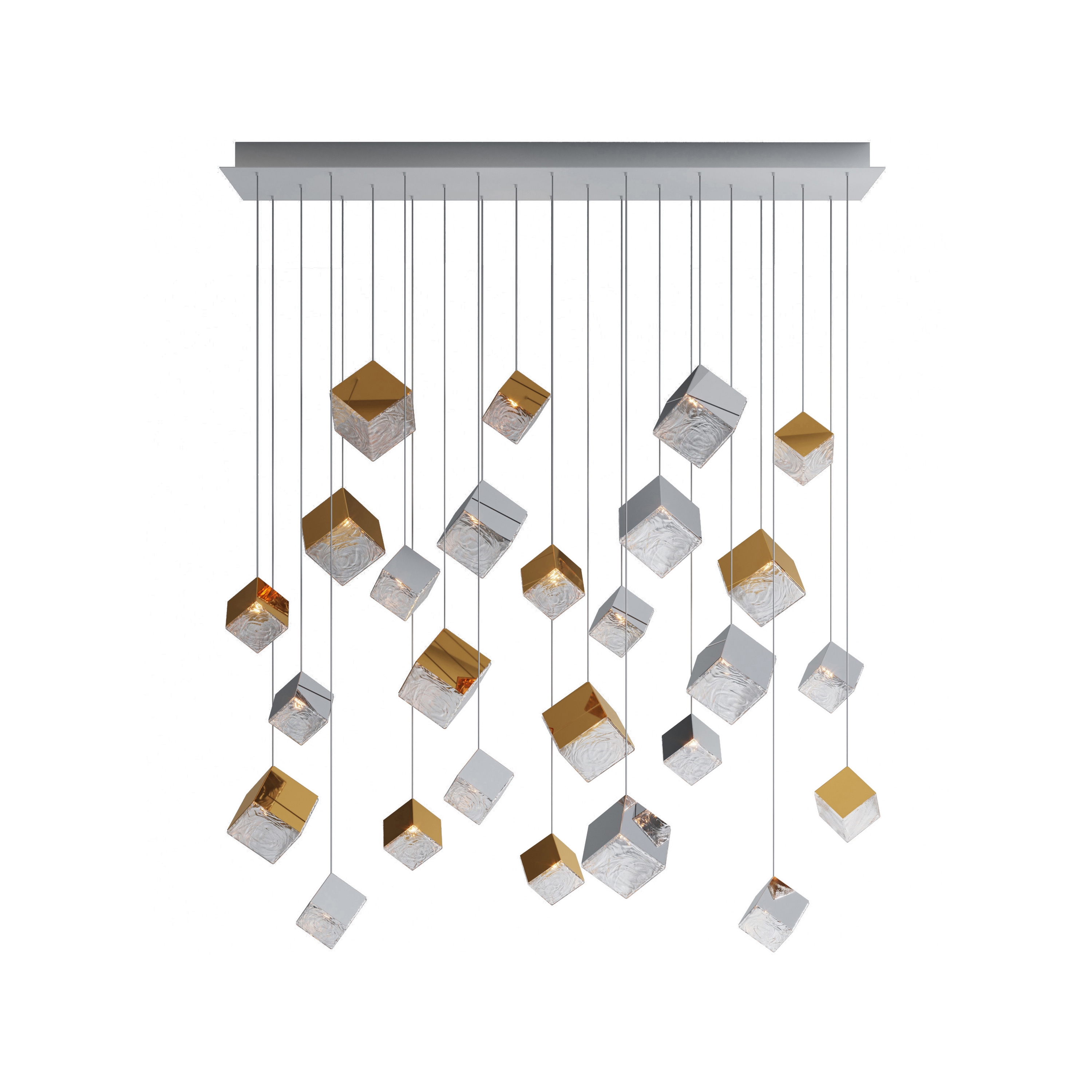 Mostra il prodotto PYRITE chandelier 26 pcs rectangular del produttore Bomma