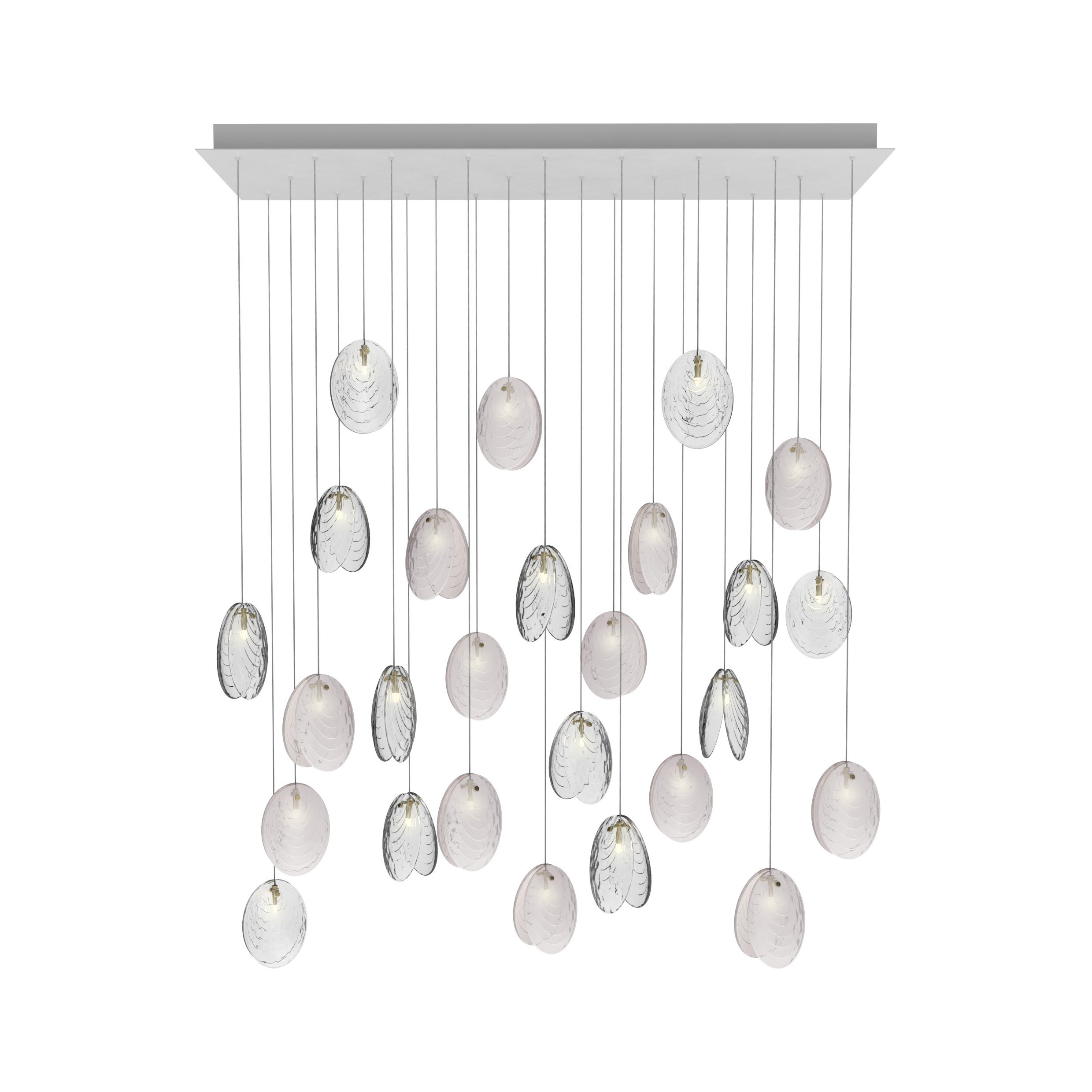 Mostra il prodotto MUSSELS chandelier of 26 pcs rectangular del produttore Bomma