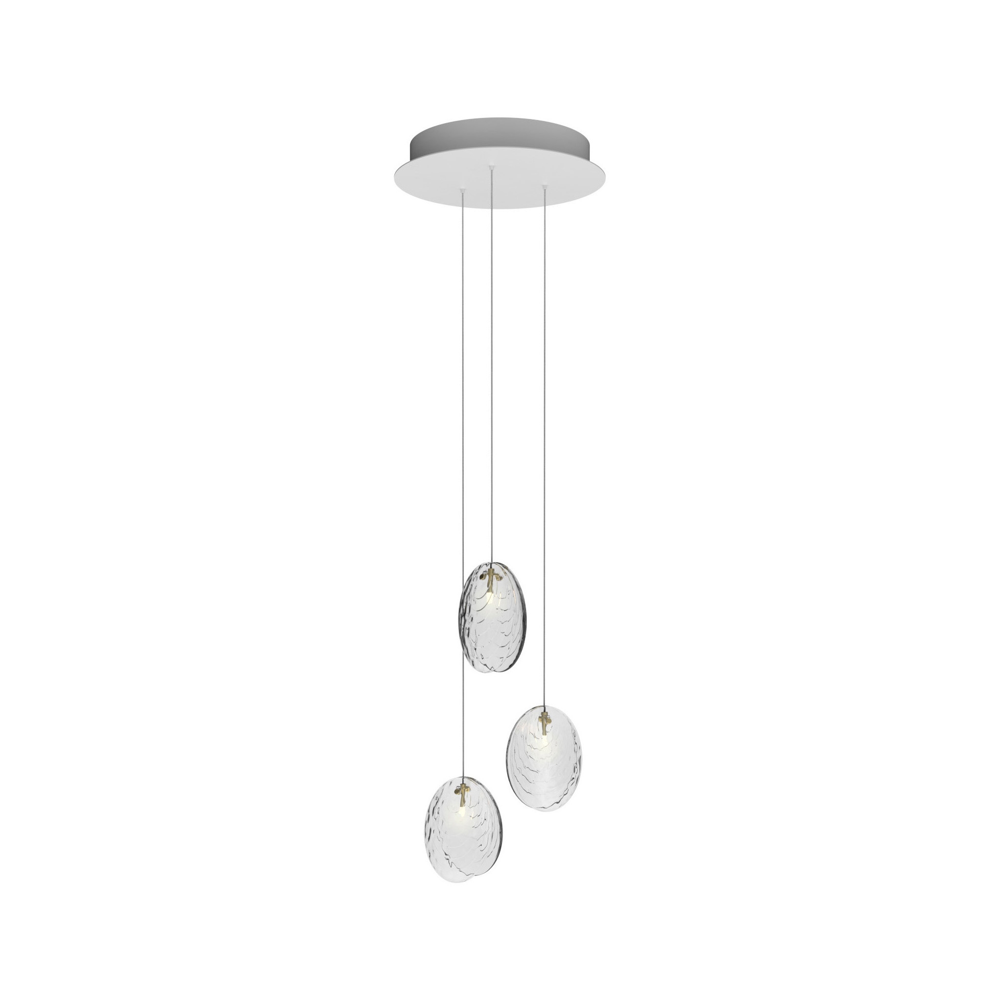MUSSELS chandelier of 3 pcs