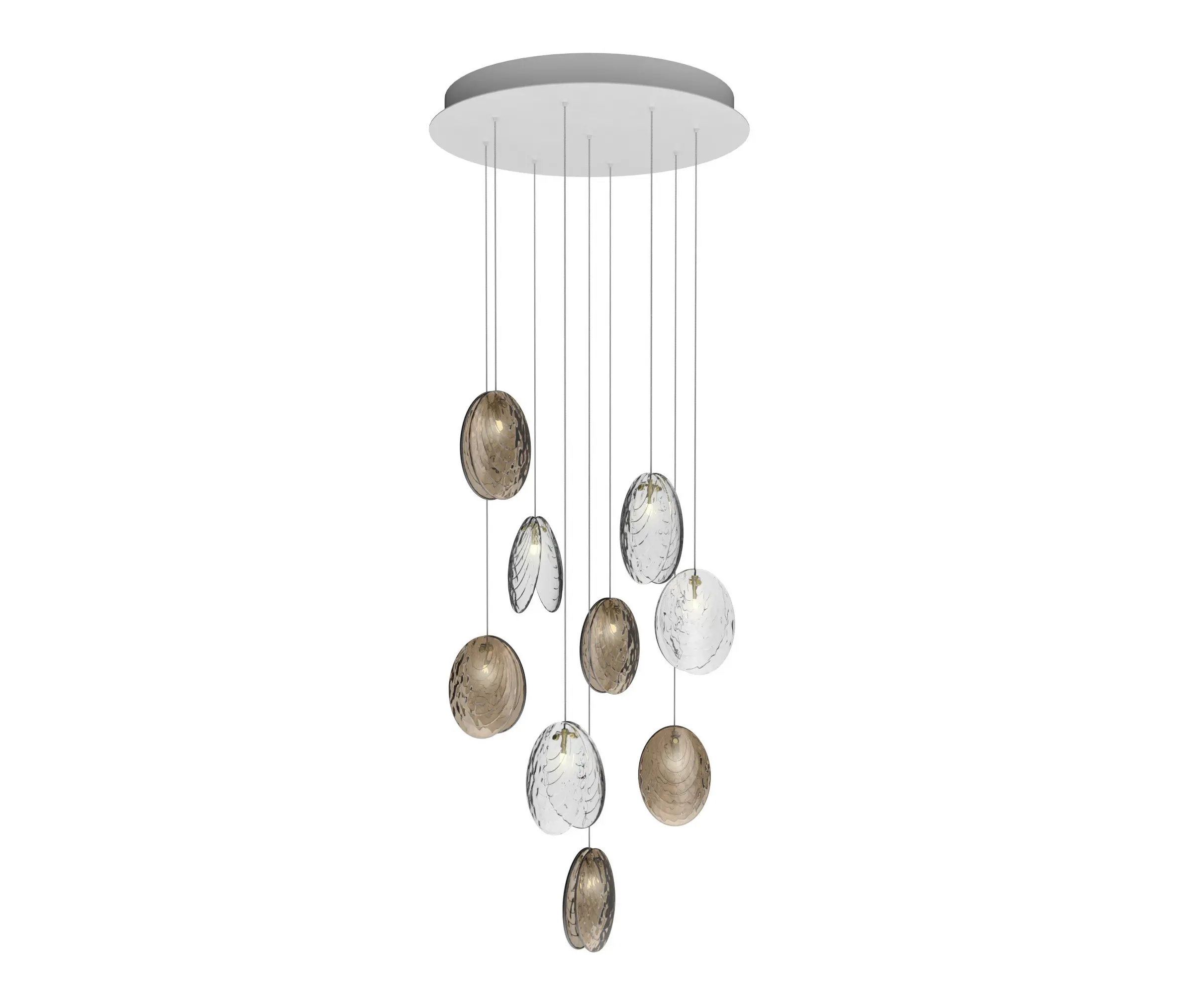 Bomma - MUSSELS chandelier of 9 pcs