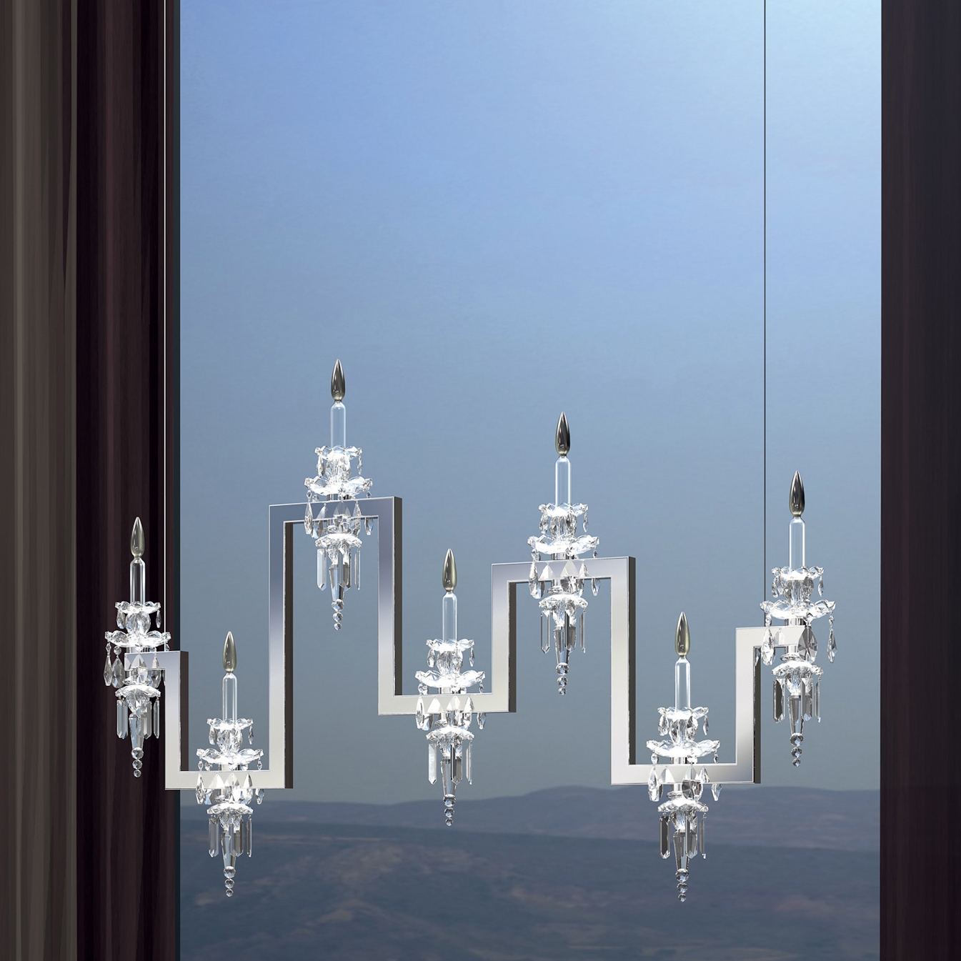 Display product Sissi Chandelier Zig Zag 7 from manufacturer Windfall
