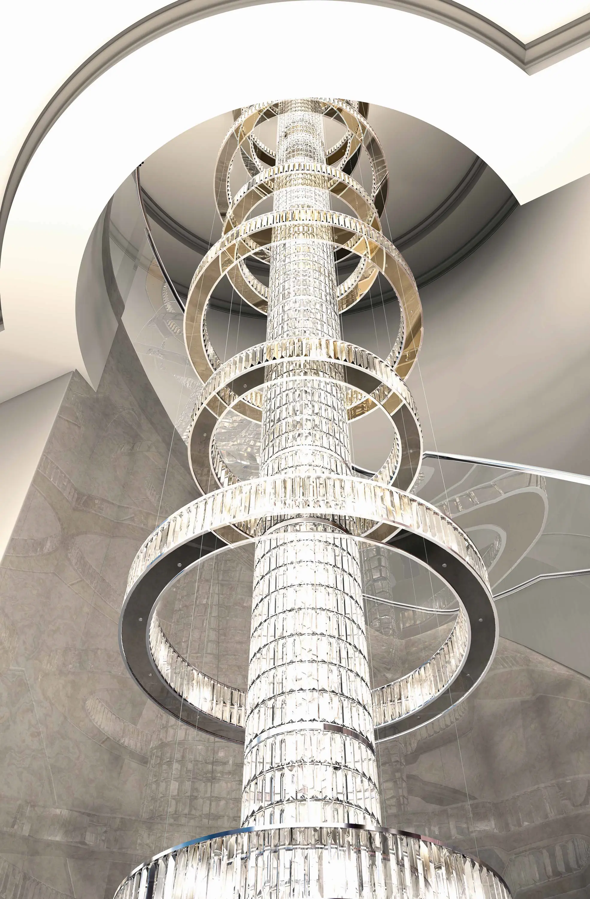 Windfall - Bespoke Chandelier "Jewel Special" Staircase