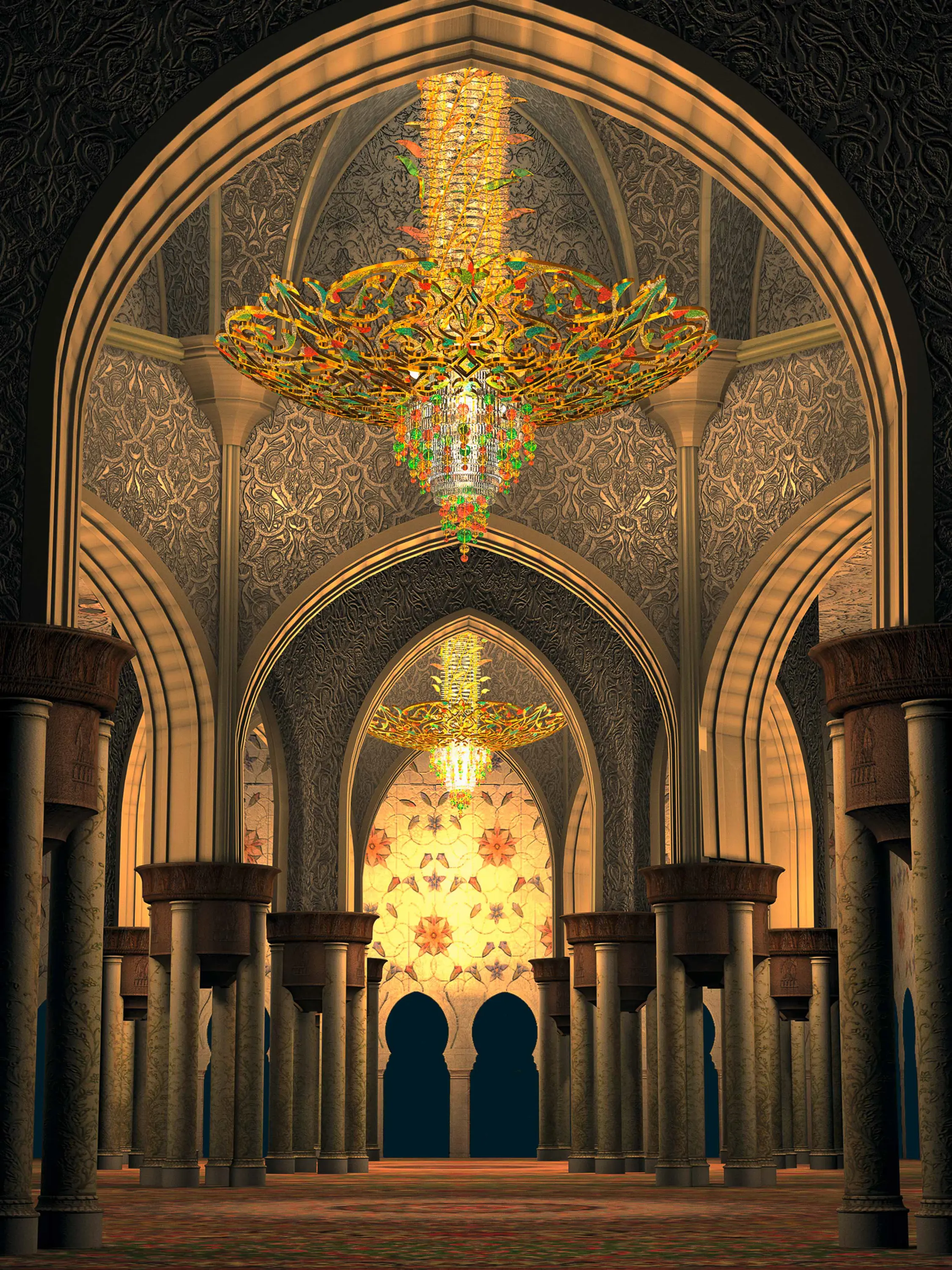 Windfall - Bespoke Chandelier "Sheikh Zayed Grand Mosque"