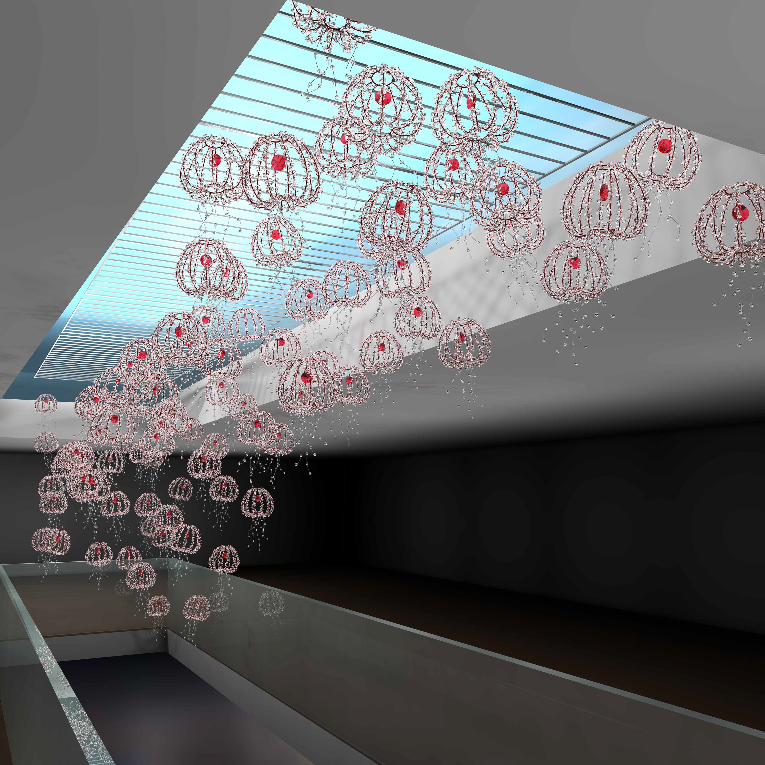 Mostra il prodotto Bespoke Chandelier "Jelly Fish" del produttore Windfall