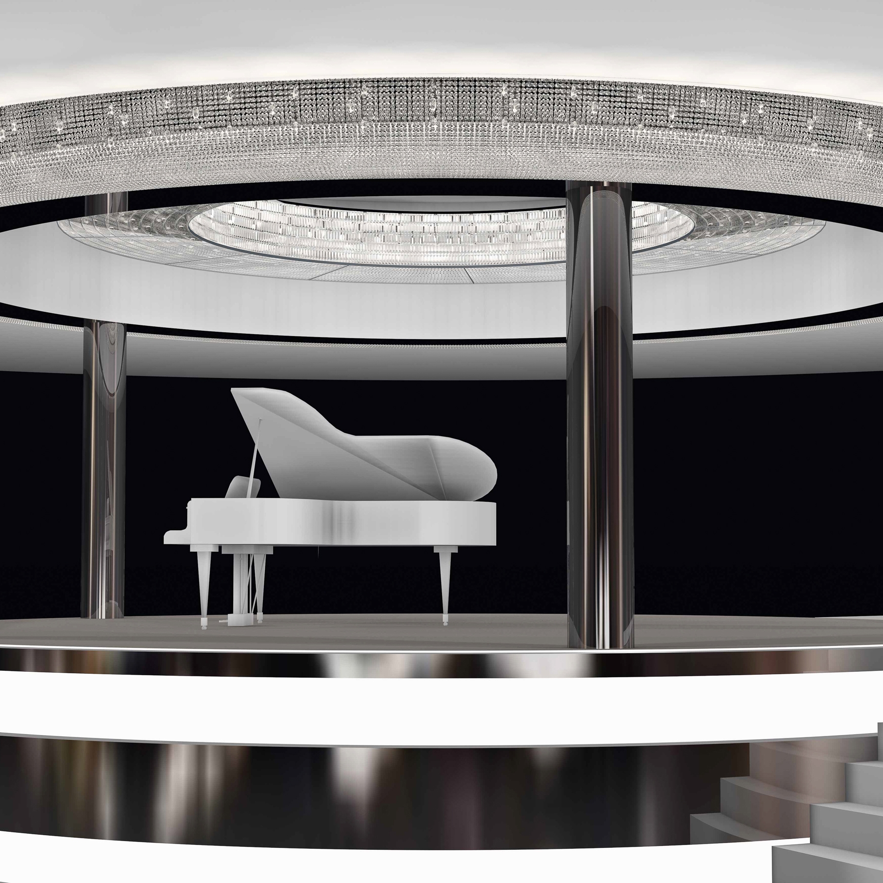 Mostra il prodotto Bespoke Chandelier "Piano Bar" del produttore Windfall