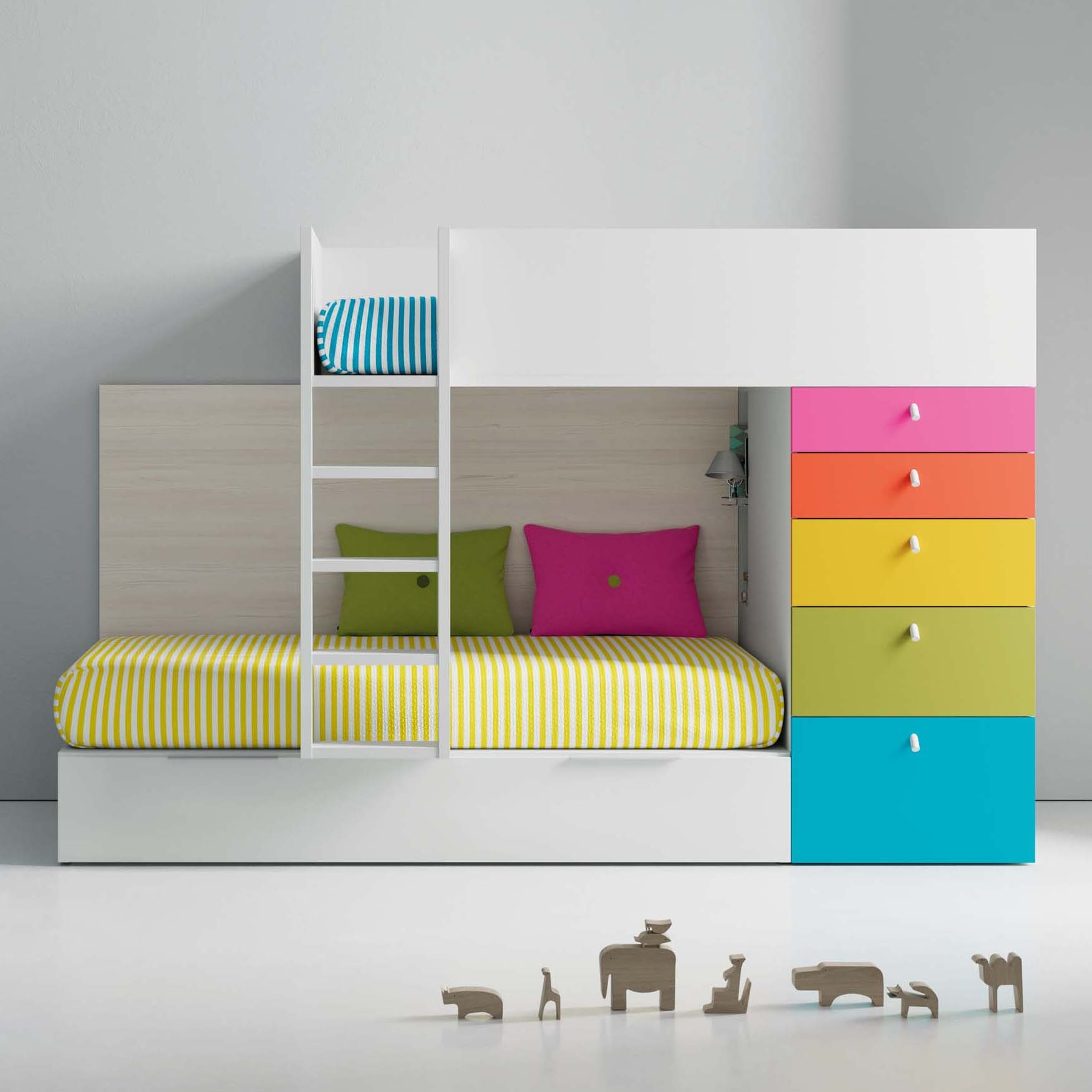 Afficher le produit Train bunk bed 14 du fabricant JJP Muebles