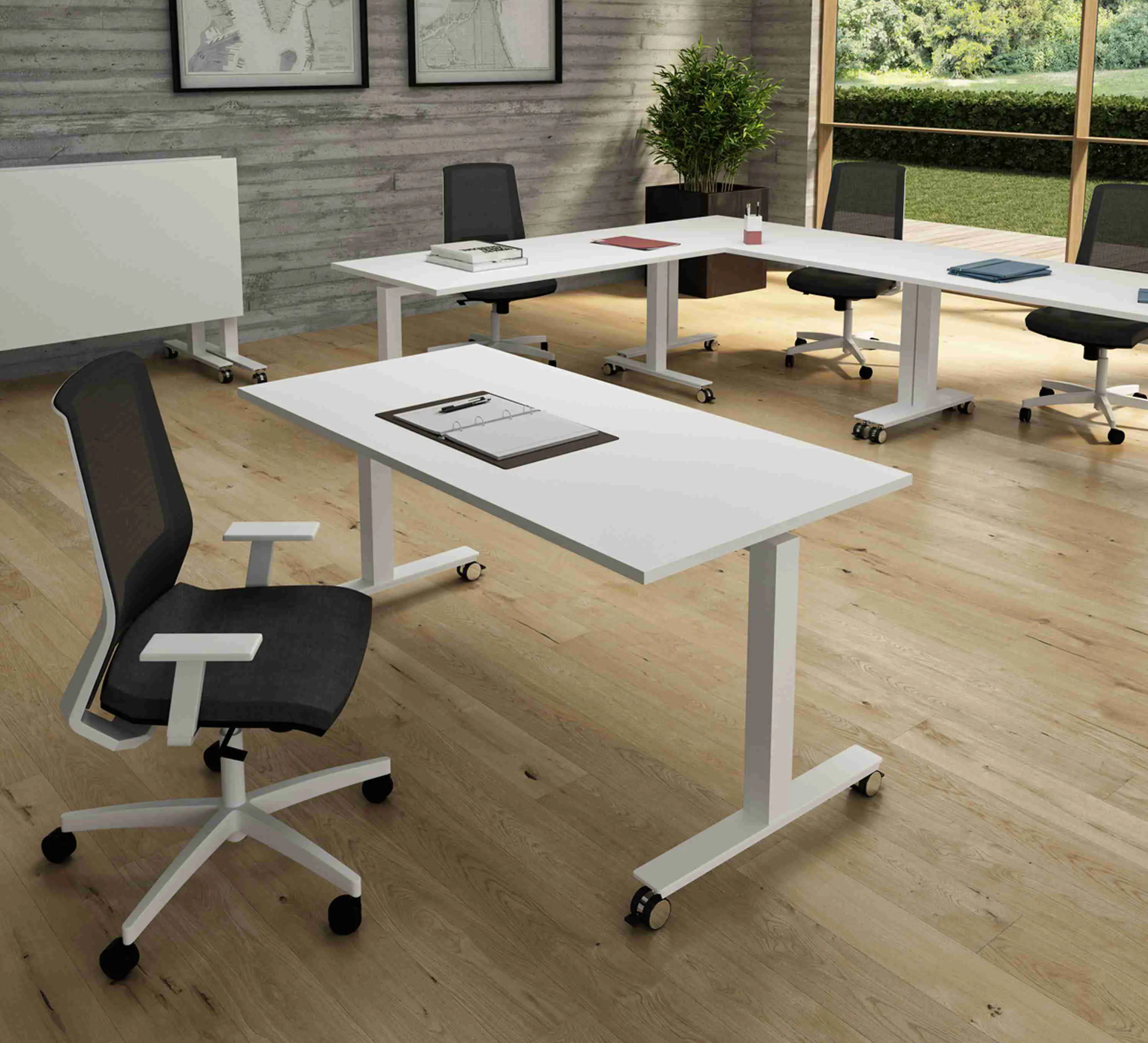 Bralco - Winglet Meeting contract table with casters