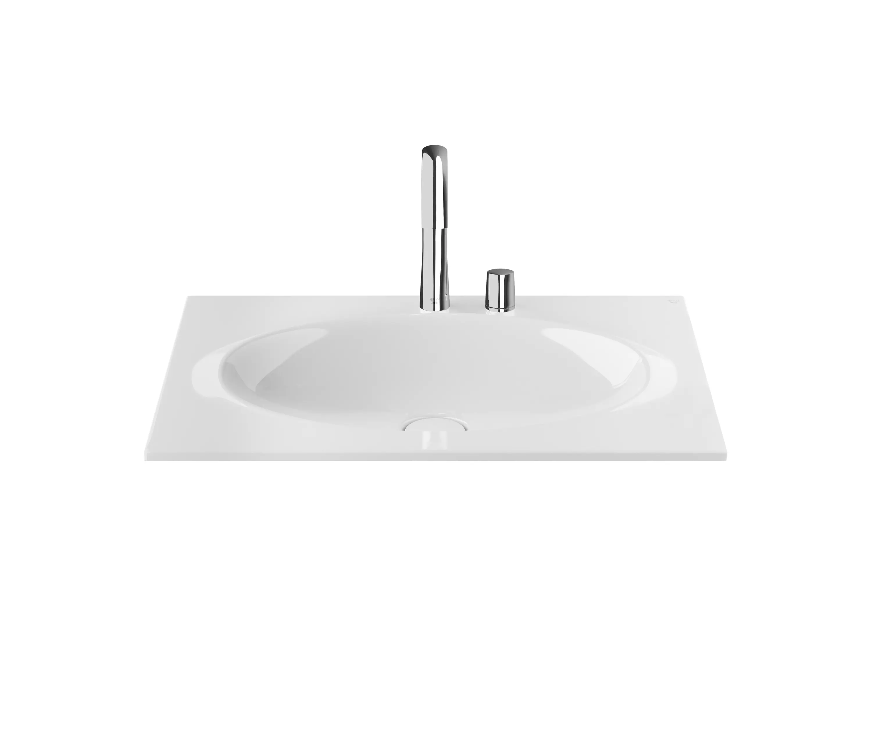 Armani Roca - BASINS | Coutertop Washbasin 770 mm | Glossy White