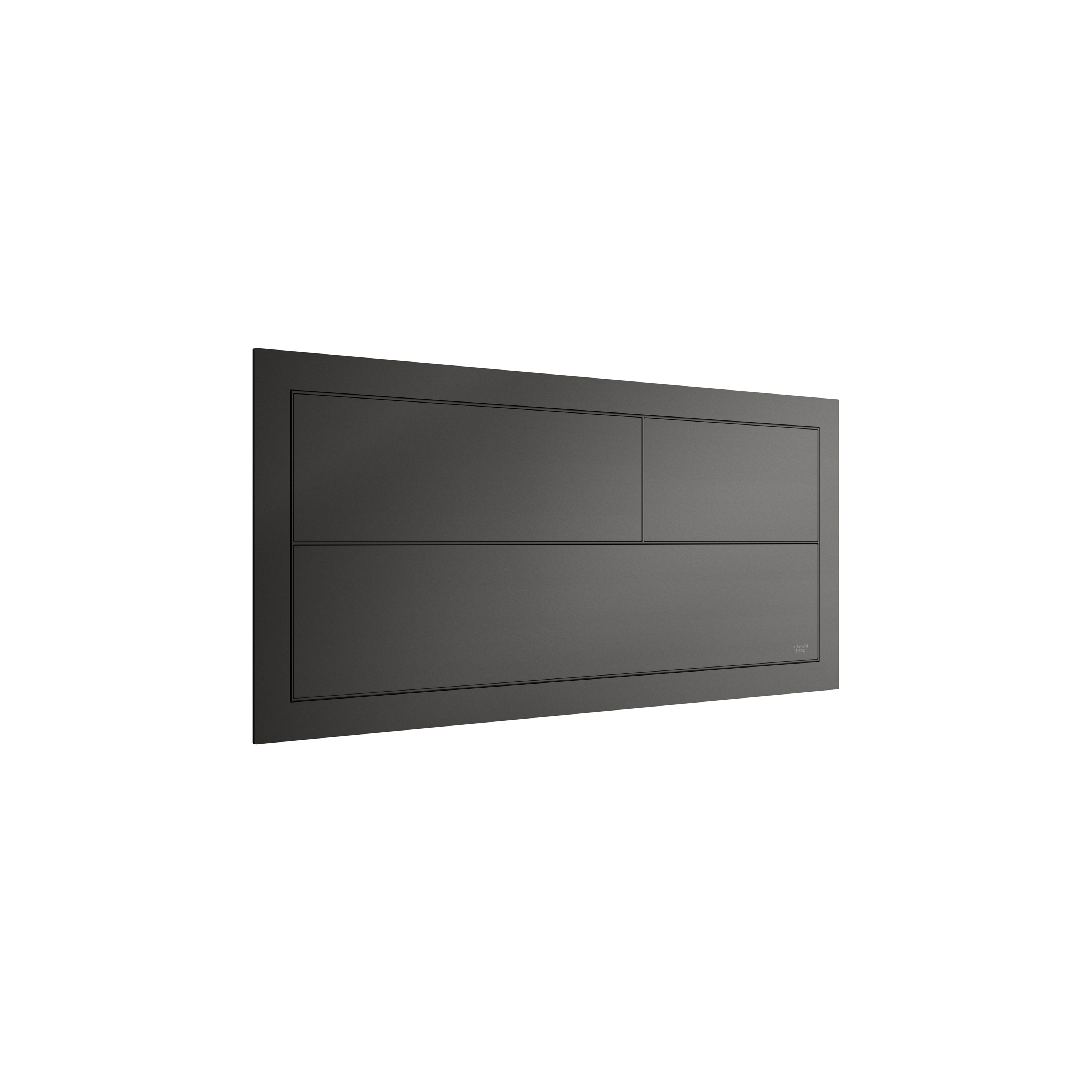 Mostrar el producto INSTALLATION SYSTEMS | Placa capacitativa de doble descarga 3/6 litros empotrada para soporte Pro System. 550 mm. | Nero del fabricante Armani Roca