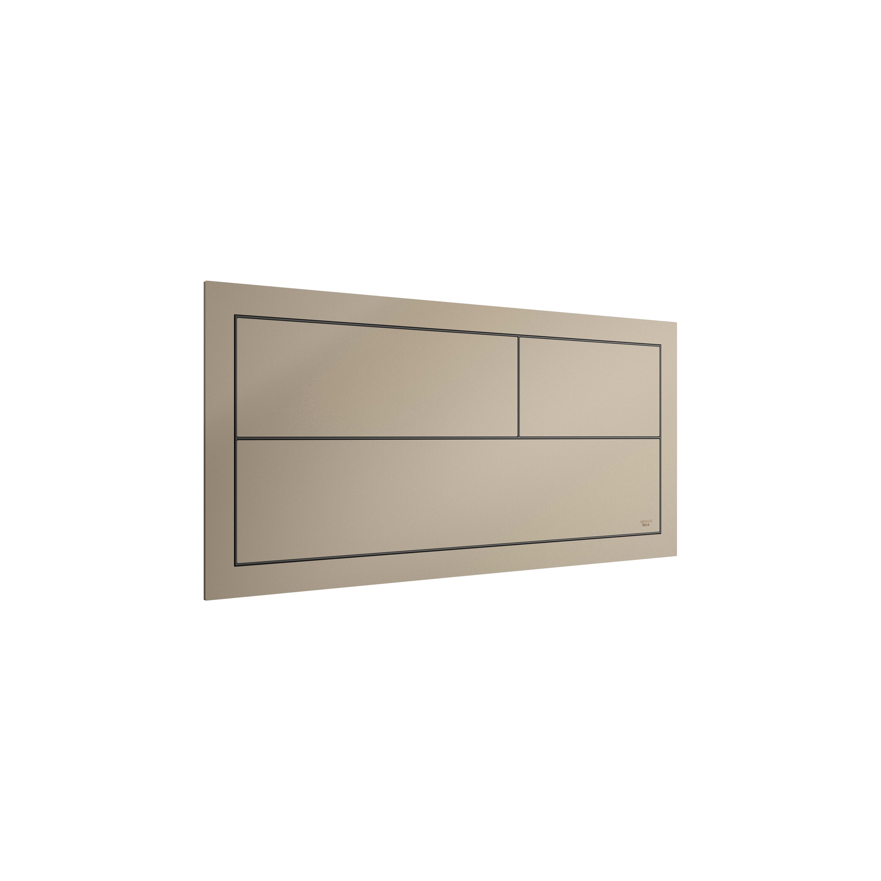 INSTALLATION SYSTEMS | Placa capacitativa de doble descarga 3/6 litros empotrada para soporte Pro System. 550 mm. | Greige