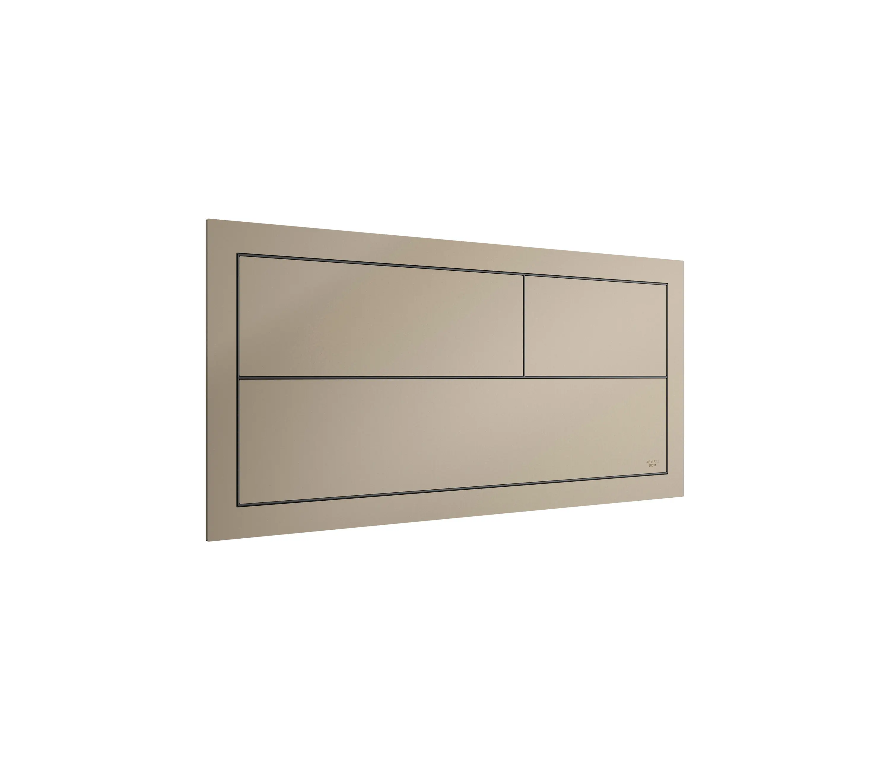 Armani Roca - INSTALLATION SYSTEMS | Plaque de commande encastrée double touche 3/6 l, pour bâti-support Pro System. 550 mm. | Greige