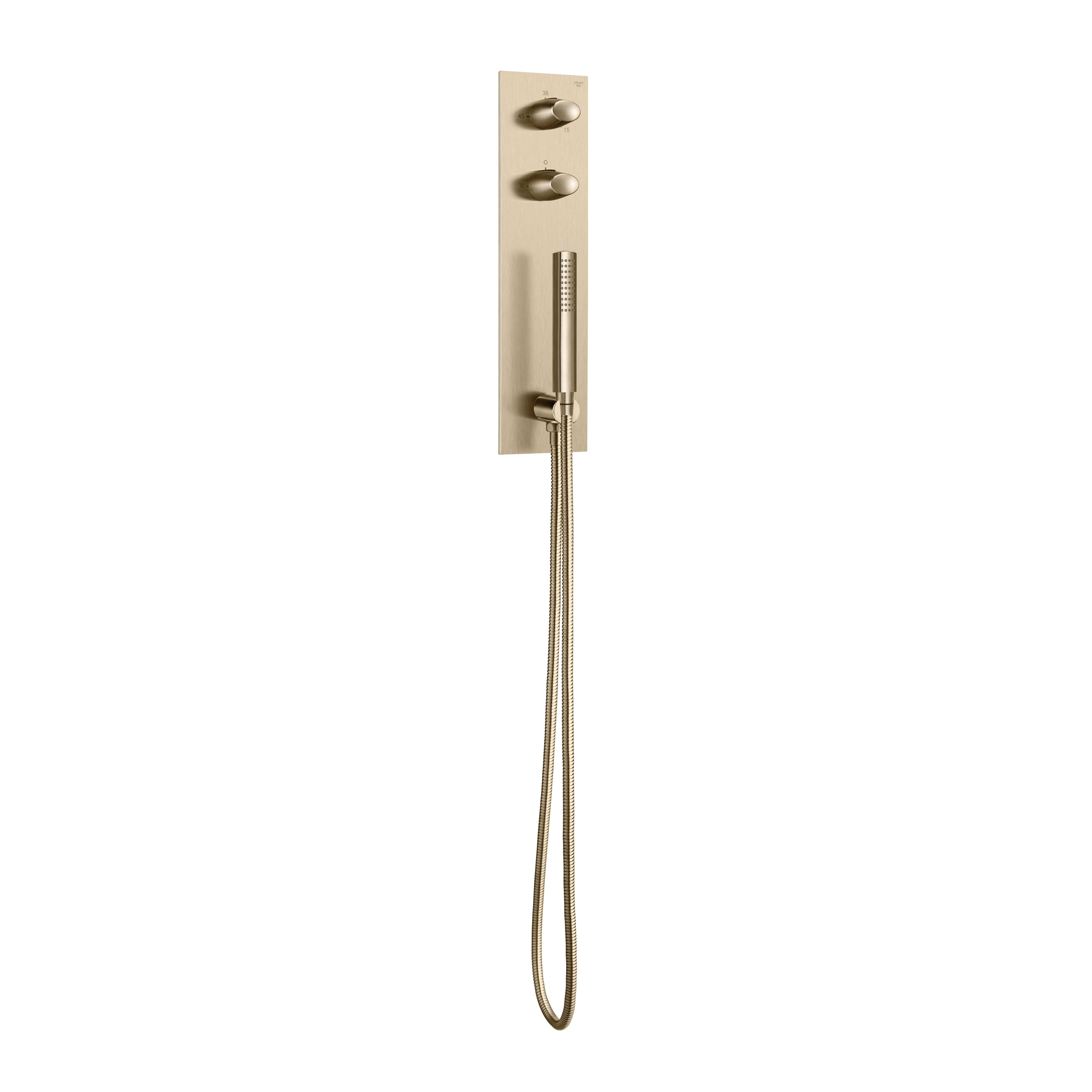 FAUCETS | Mitigeur de douche thermostatique encastré 2 voies avec douchette à main | Greige