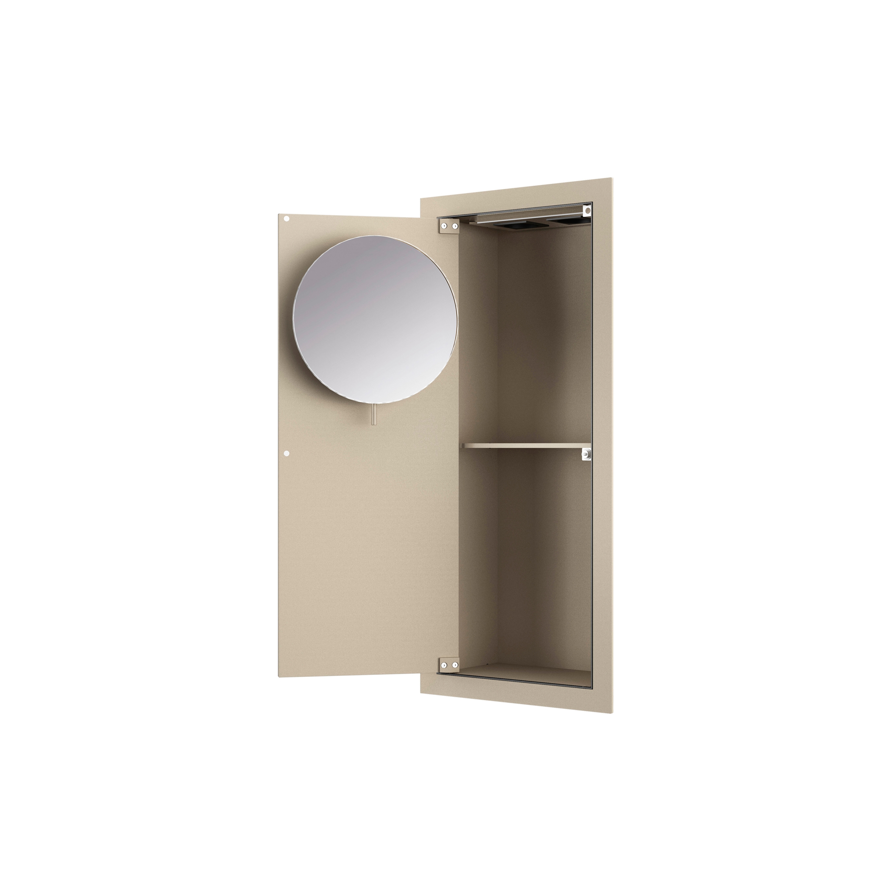 Display product FURNITURE | Built-in cabinet with magnifying mirror | Greige from manufacturer Armani Roca