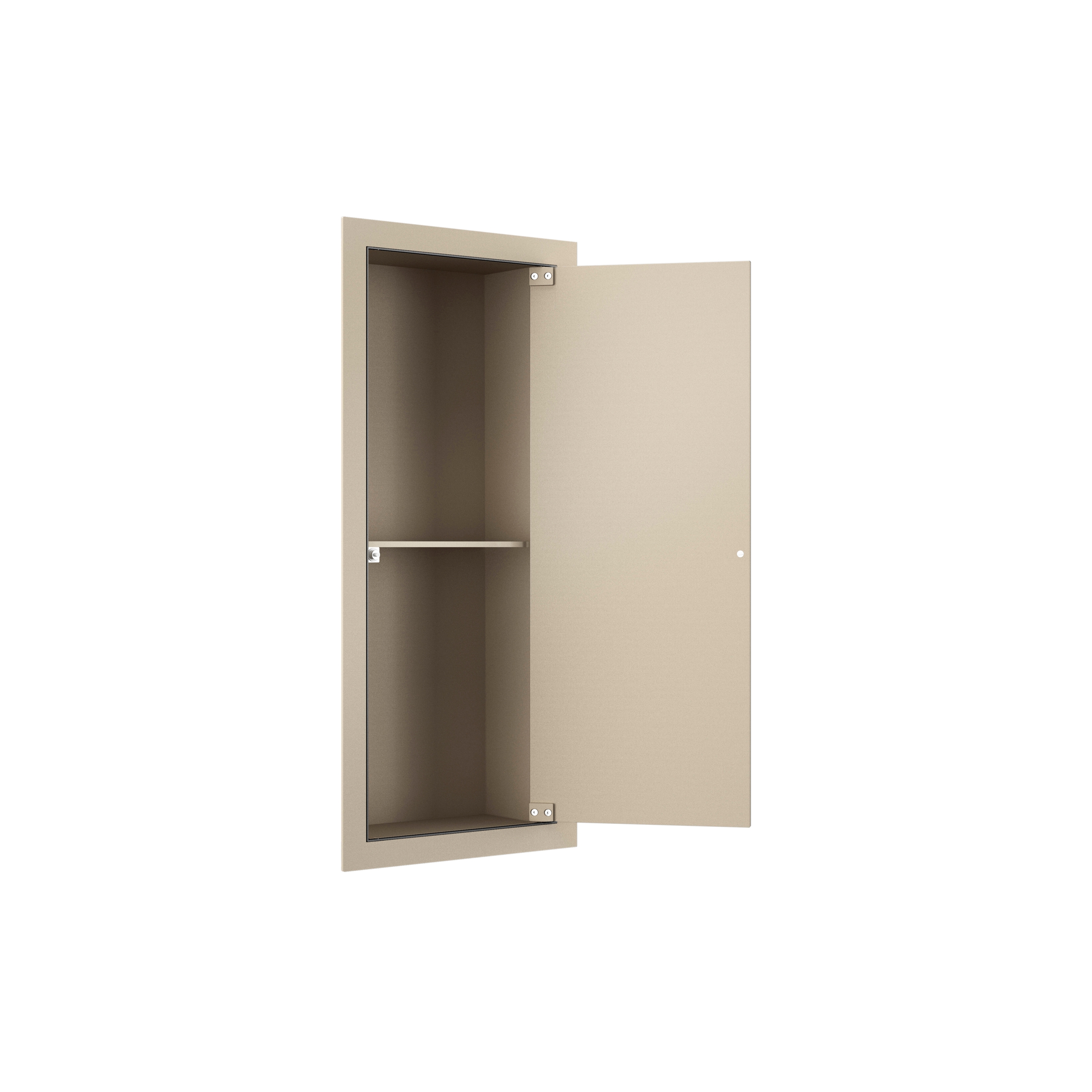 MUEBLES DE BAÑO | Armario empotrado vertical con repisa | Greige