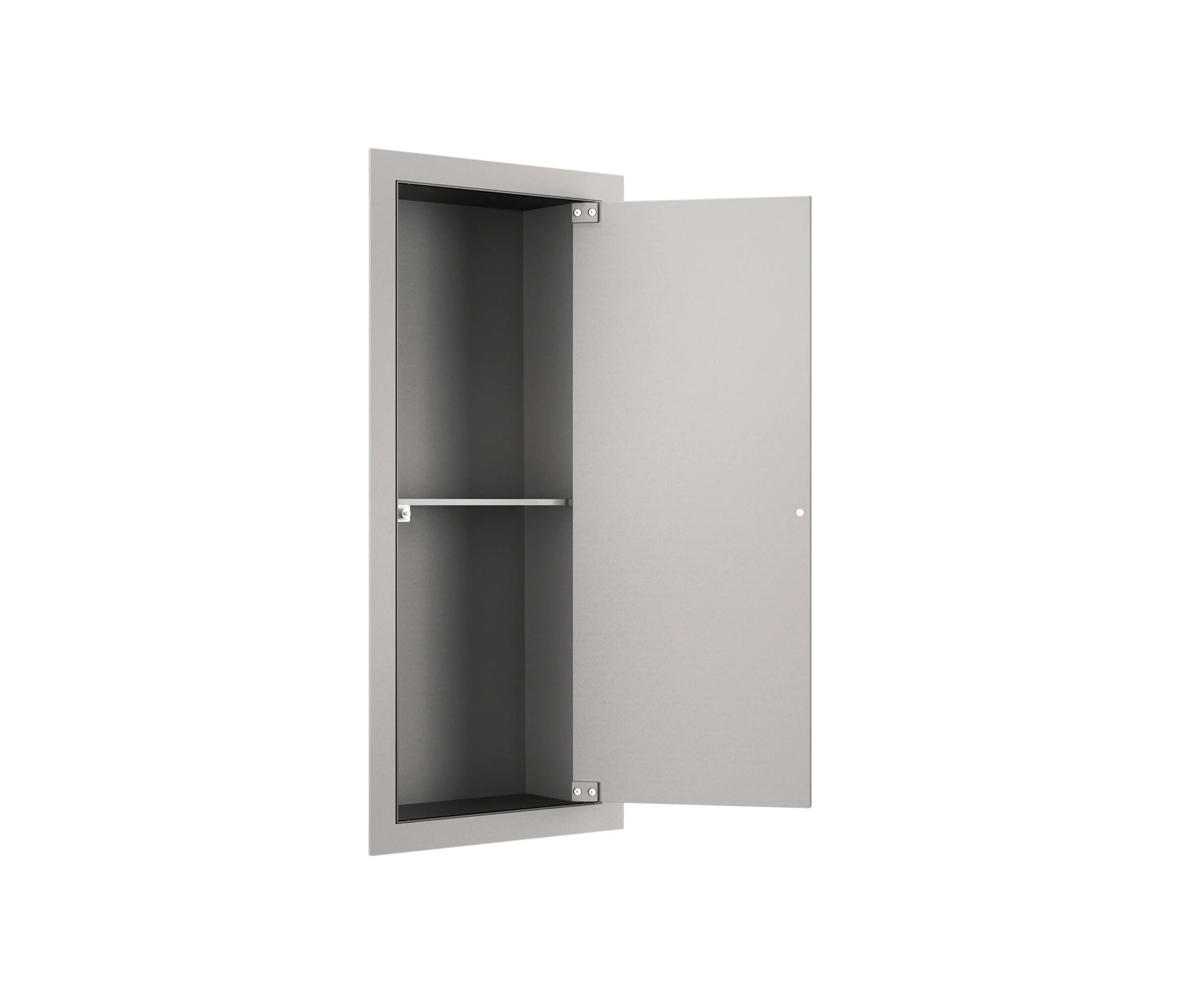 Armani Roca - MOBILI | Armadietto da incasso verticale con ripiano | Silver