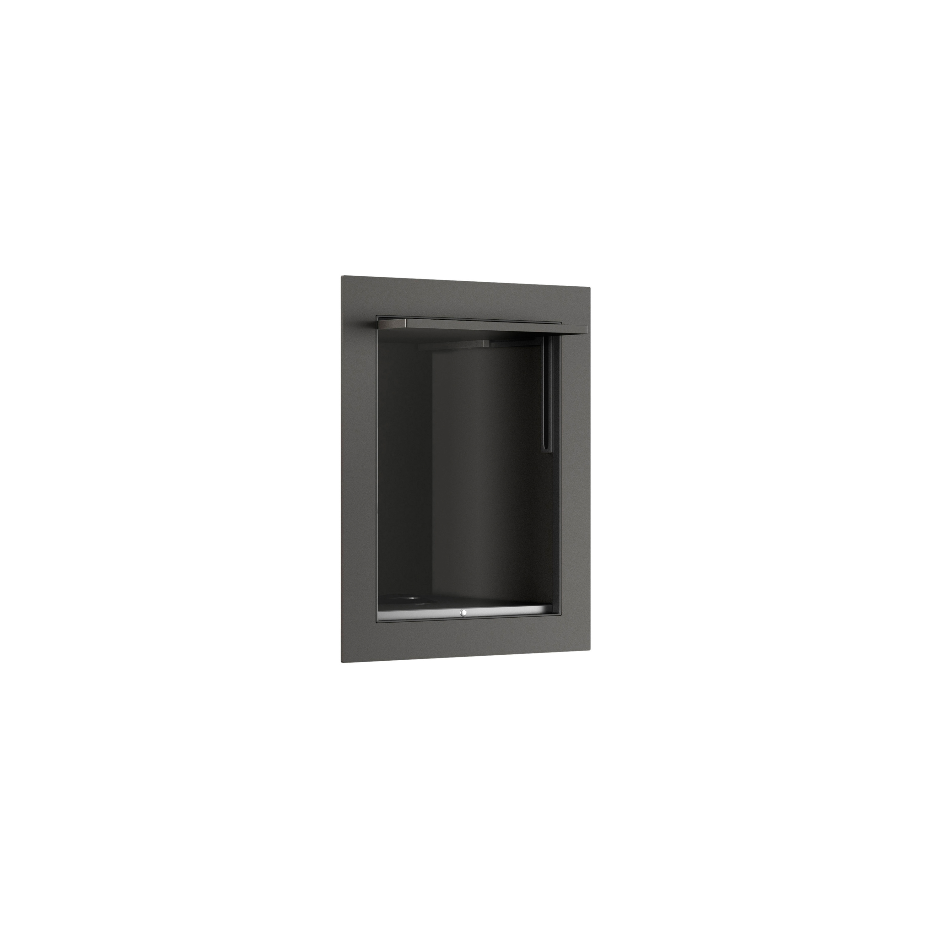 FURNITURE | Built-in cabinet for retractable shower jet for intimate hygiene or toilet-jet for WC cleaning. | Nero