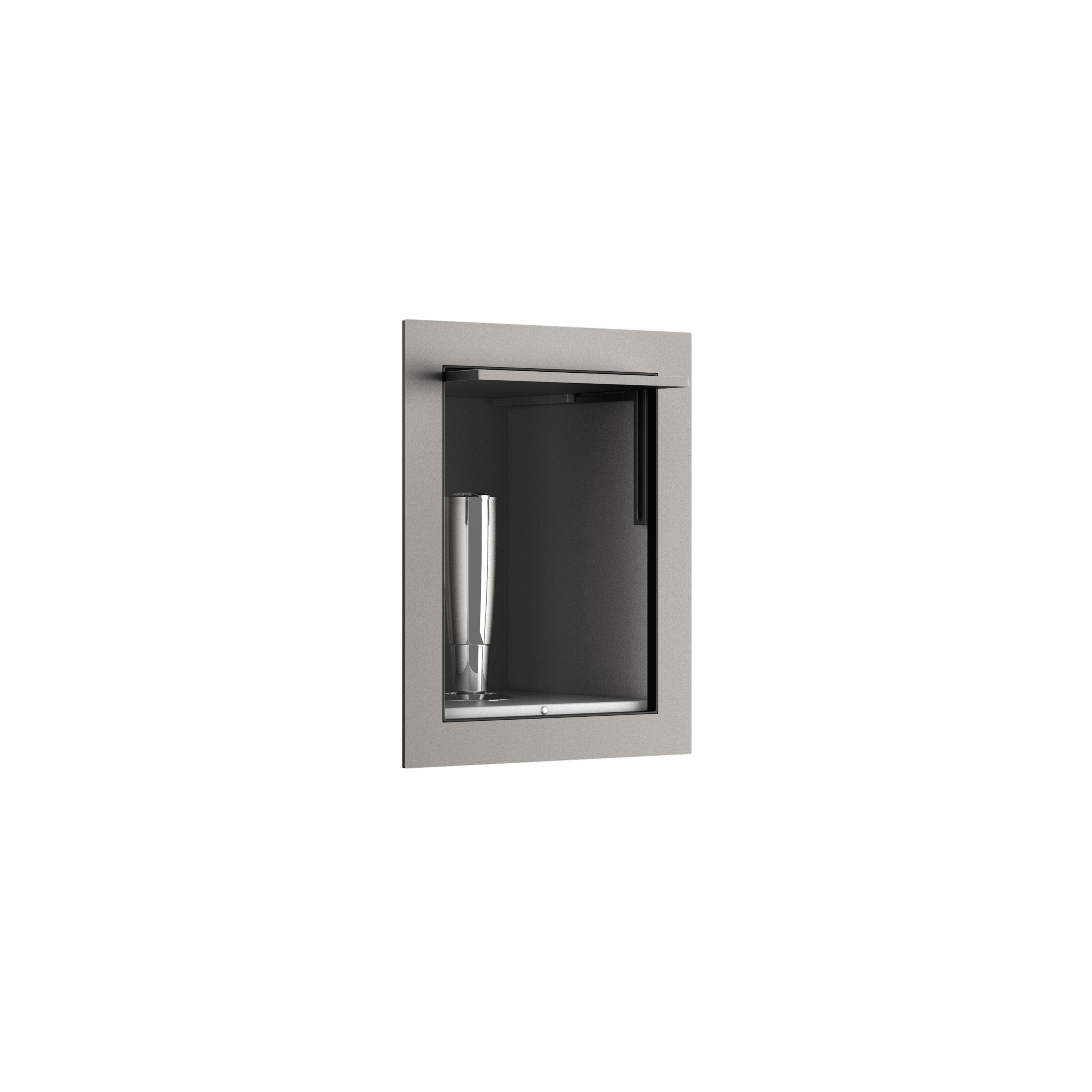 FURNITURE | Built-in cabinet for retractable shower jet for intimate hygiene or toilet-jet for WC cleaning. | Silver