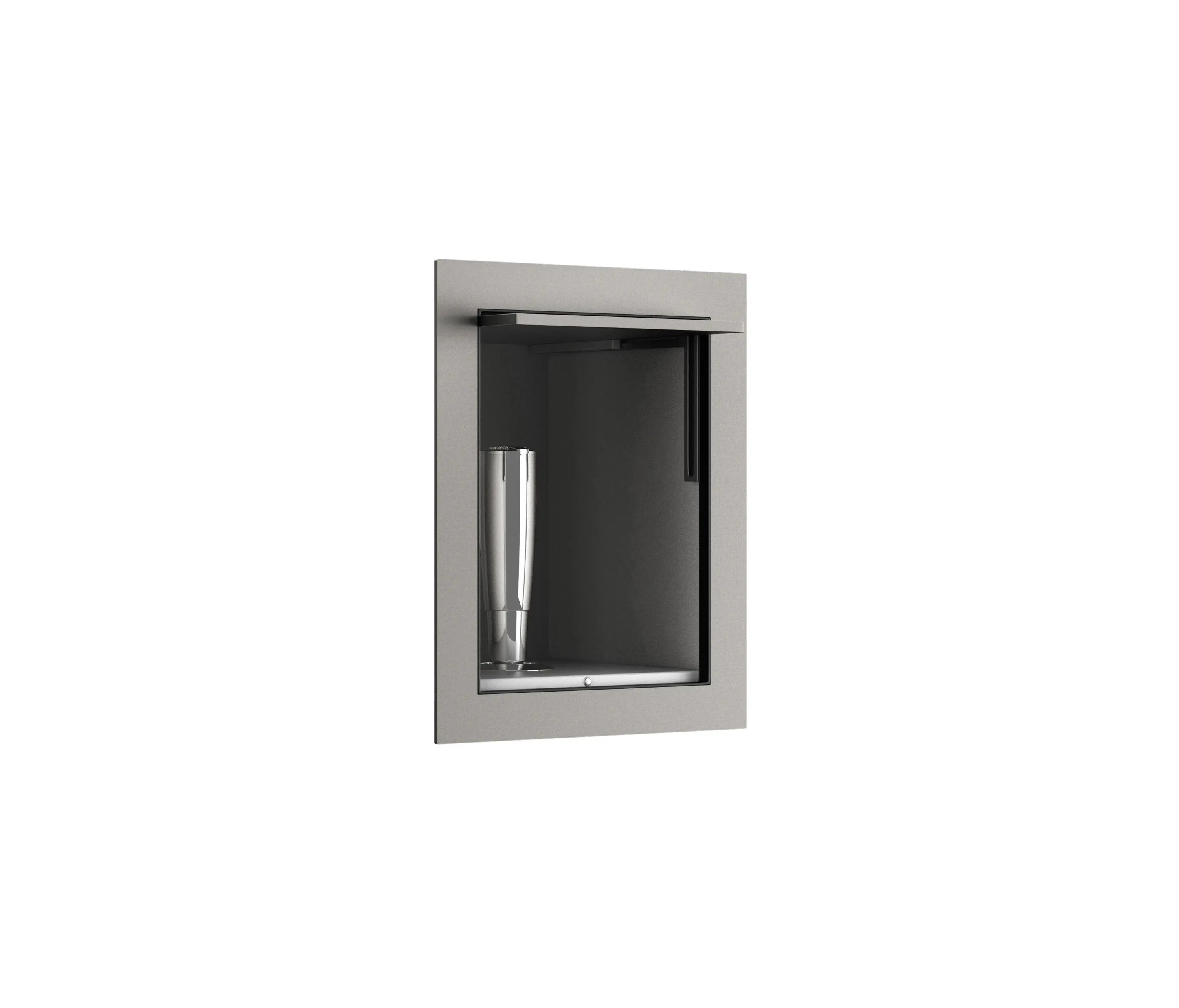 Armani Roca - FURNITURE | Built-in cabinet for retractable shower jet for intimate hygiene or toilet-jet for WC cleaning. | Silver