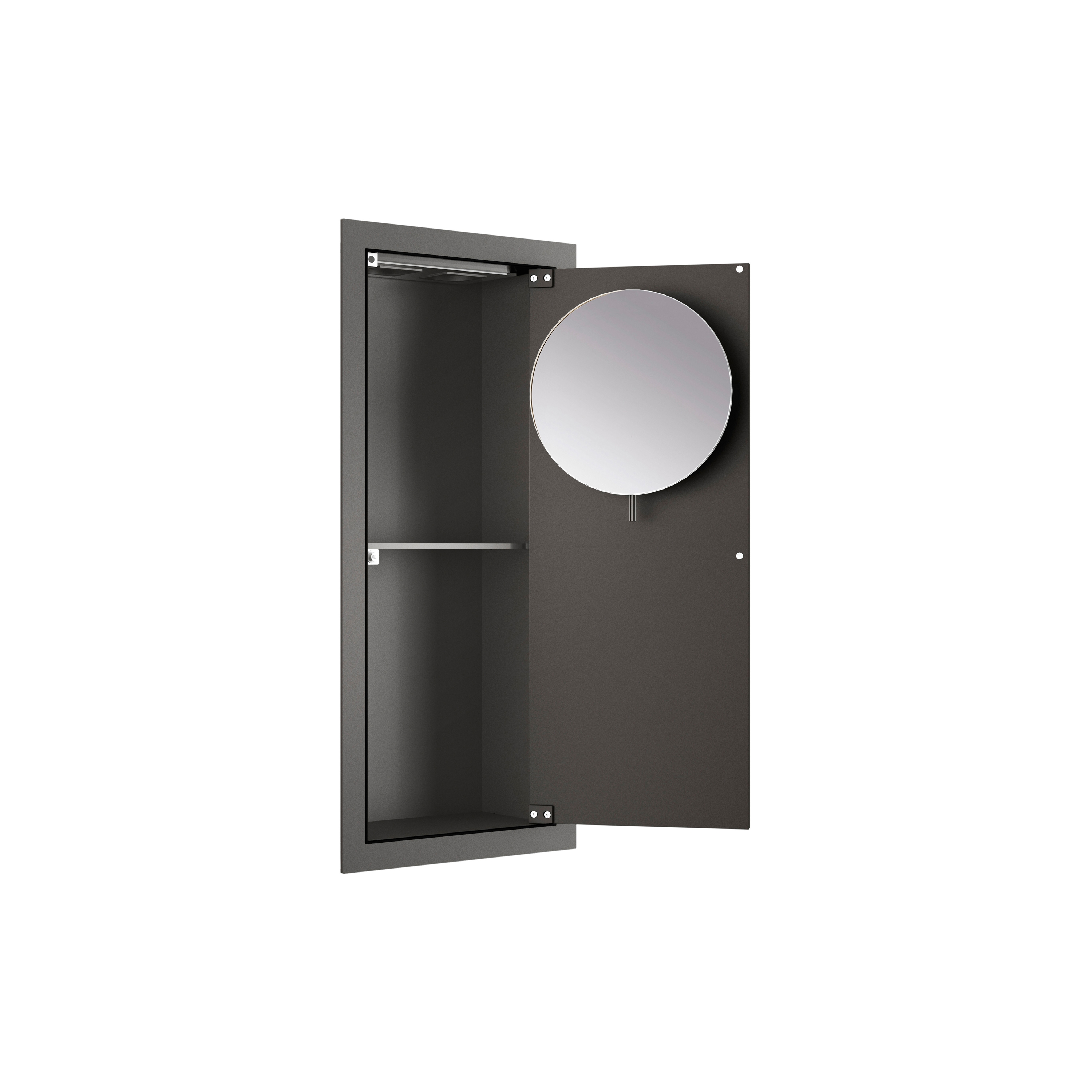 Mostrar el producto MUEBLES DE BAÑO | Armario empotrado vertical con espejo de aumento | Nero del fabricante Armani Roca