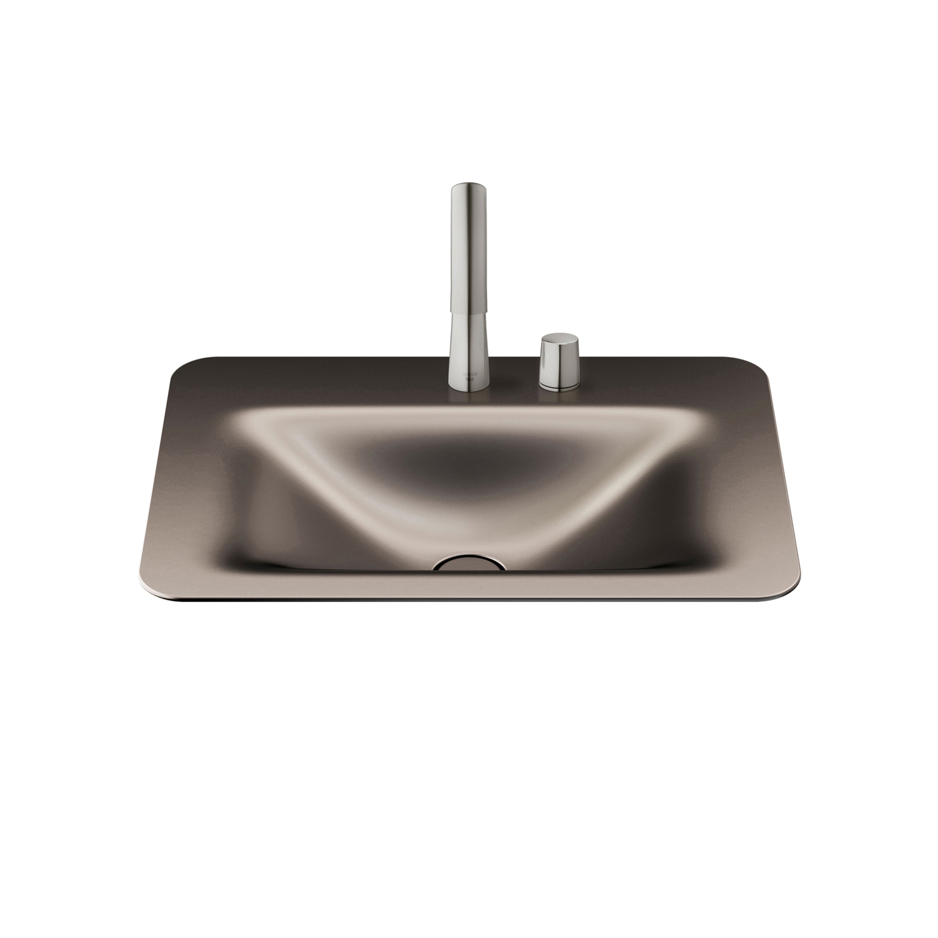 Display product BASINS | 660 mm countertop washbasin for 2-hole basin mixer | Dark Metallic from manufacturer Armani Roca