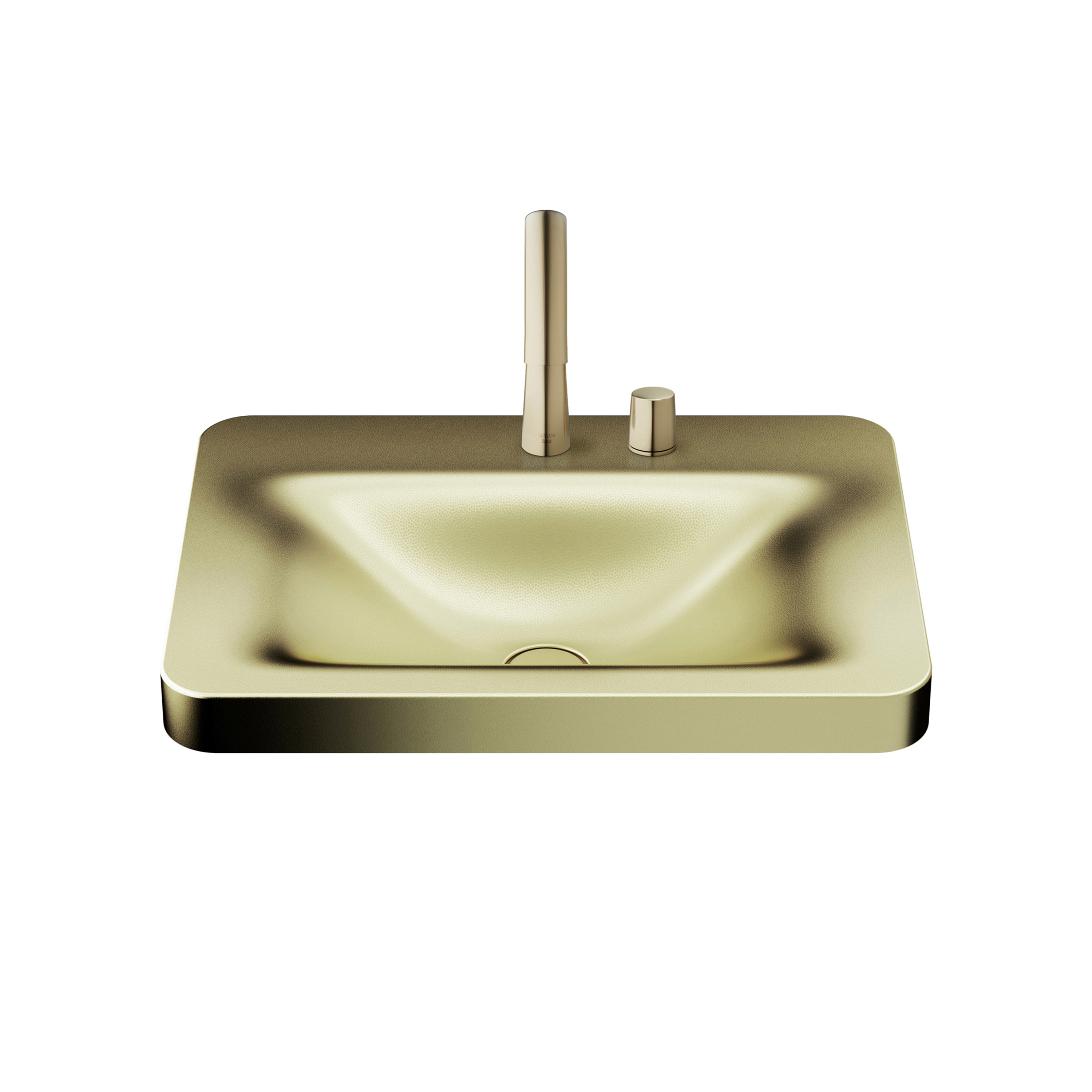 Vertoon produk BASINS | 660 mm over countertop washbasin for 2-hole basin mixer | Shagreen Matt Gold van vervaardiger Armani Roca
